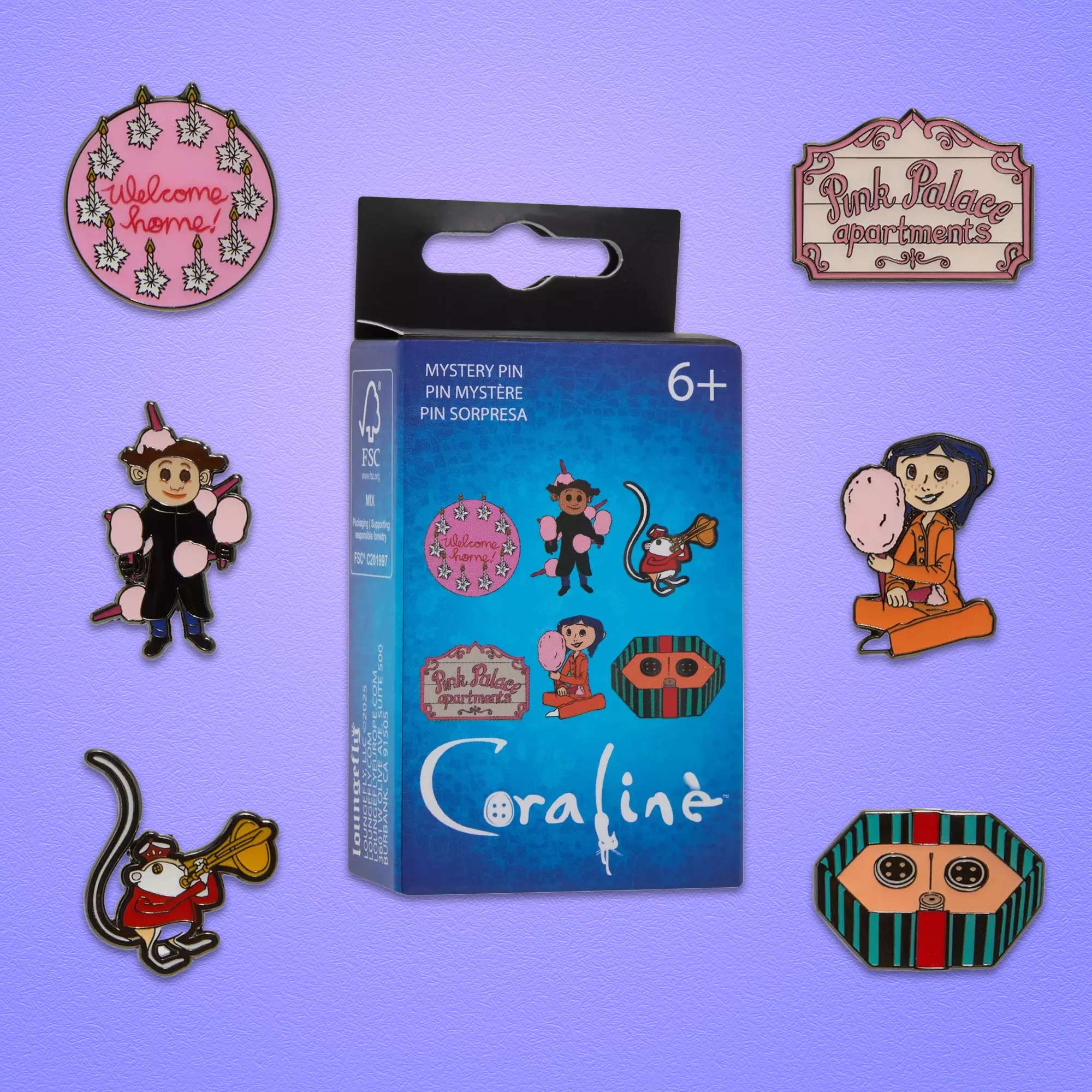 Loungefly x Laika Coraline Pink Palace Blind Box Mystery Pin