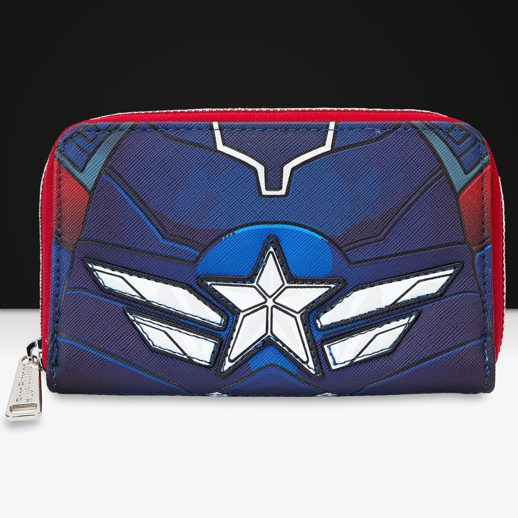 Loungefly x Marvel Captain America Brave New World Zip Around Wallet - GeekCore