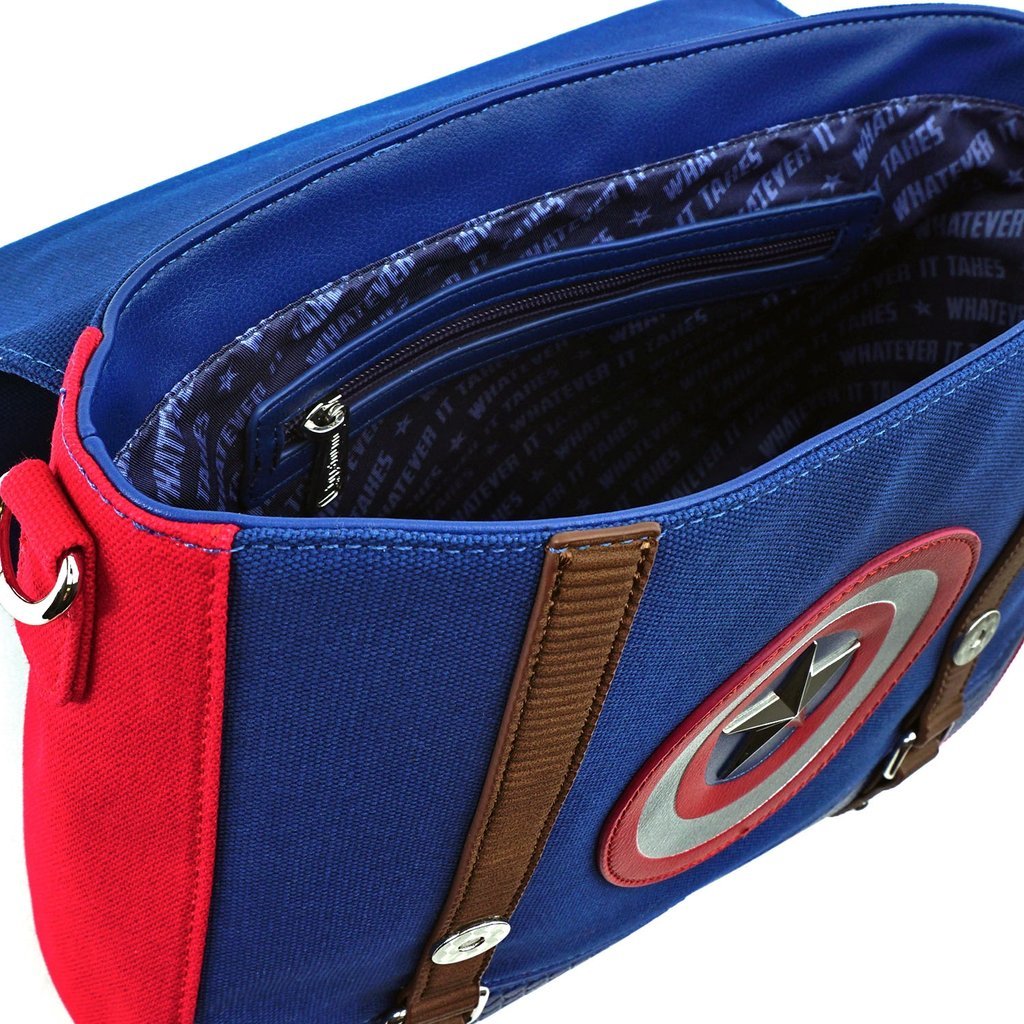 Loungefly x Marvel Captain America Endgame Hero Canvas Messenger