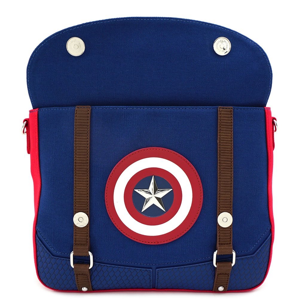 Loungefly x Marvel Captain America Endgame Hero Canvas Messenger