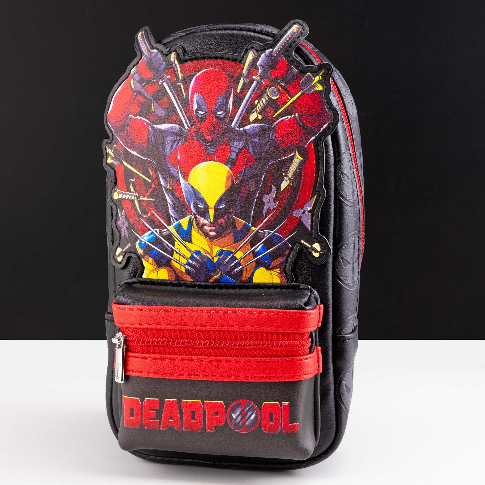 deadpool loungefly mini backpack x Marvel 30th Anniversary All Over Print Backp GeekCore This Deadpool mini backpack is officially licensed Marvel merch by Loungefly and is a special edition designed for his 30th anniversary Loungefly Marvel Deadpool Tattoo Print