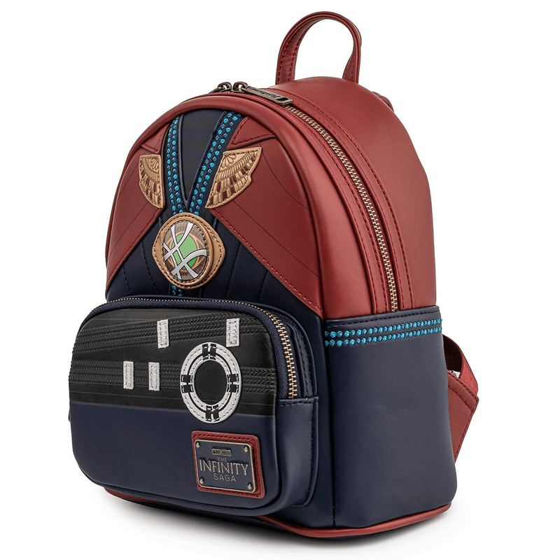 dr strange mini backpack EXCLUSIVE DROP: Loungefly Marvel Spider-Man No Way Home Spider-Man & Doctor Portal Scene Backpack features include adjustable straps Loungefly Marvel Doctor Strange Multiverse
