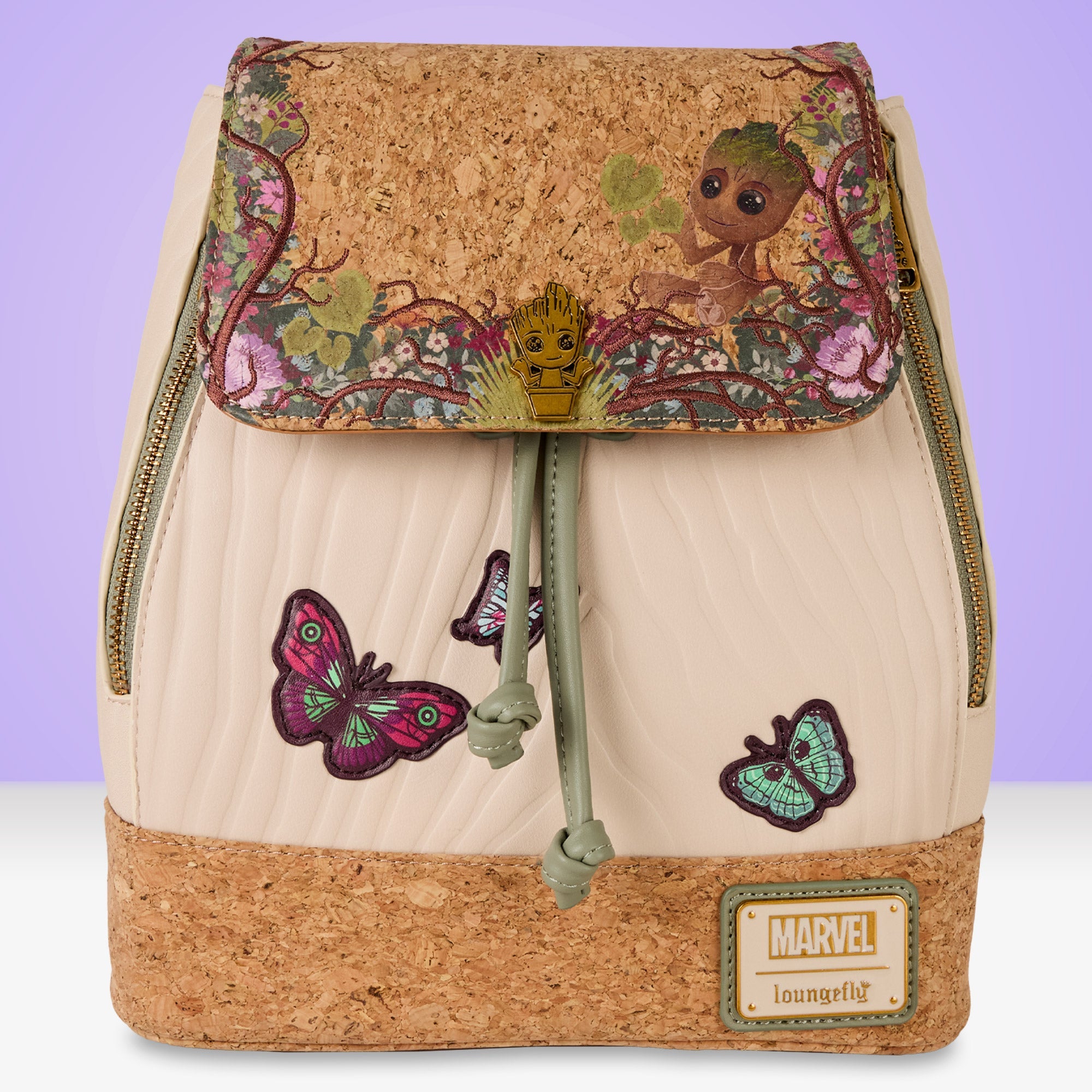 Loungefly x Marvel Guardians of the Galaxy Groot Floral Mini Backpack - GeekCore