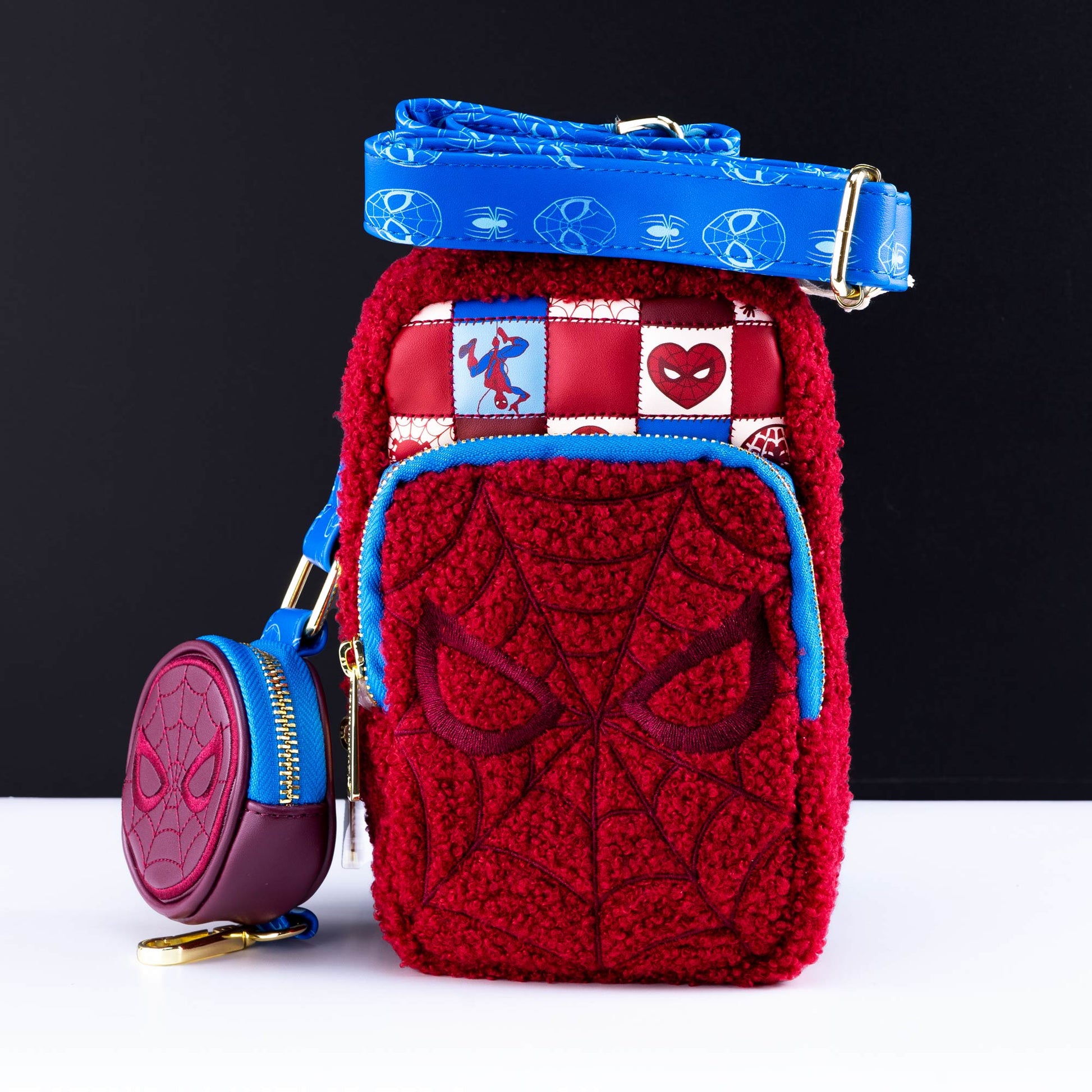 Loungefly x Marvel Spider - Man Mobile Phone Crossbody Bag with Coin Bag - GeekCore