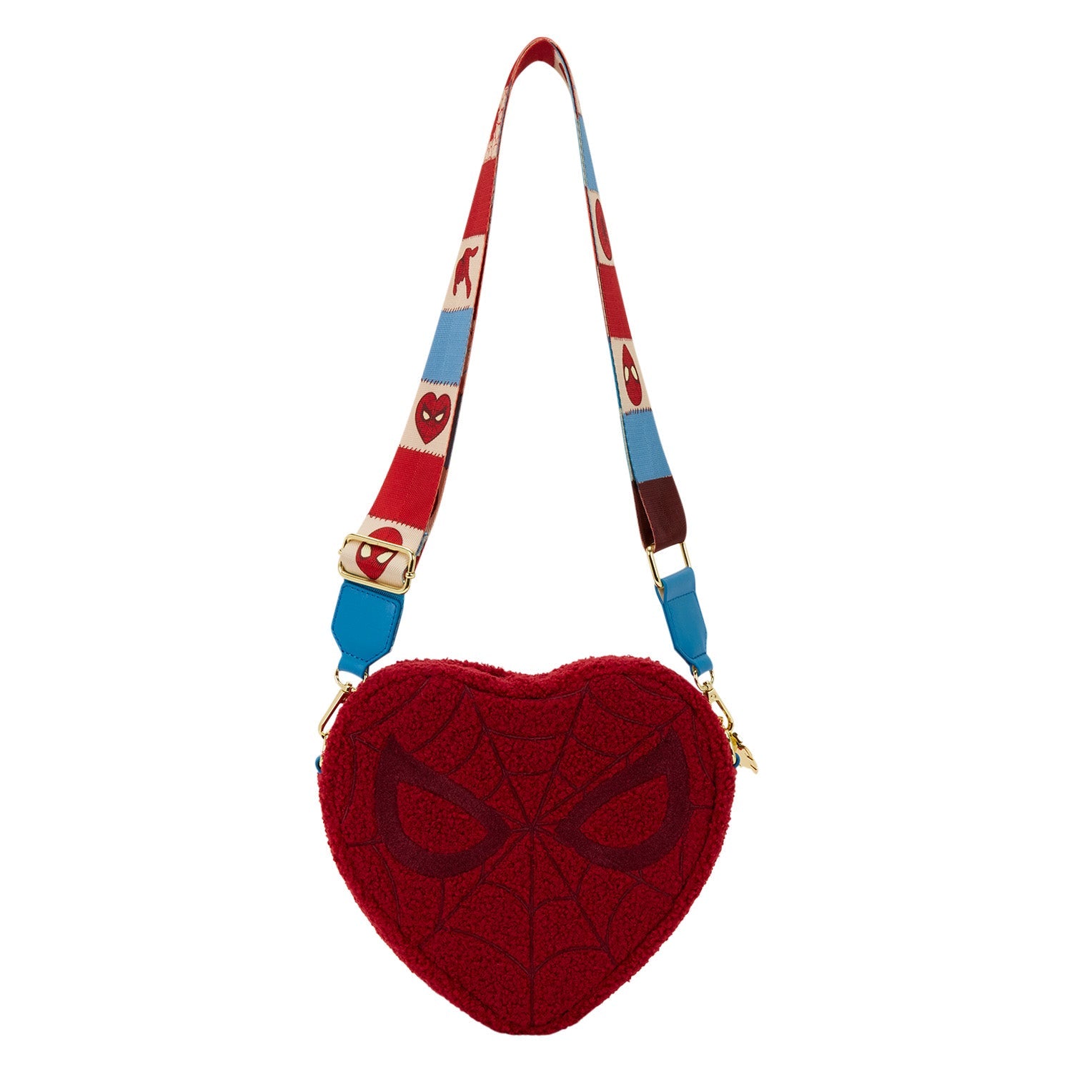 Loungefly x Marvel Spider - Man Sherpa Heart Crossbody Bag - GeekCore