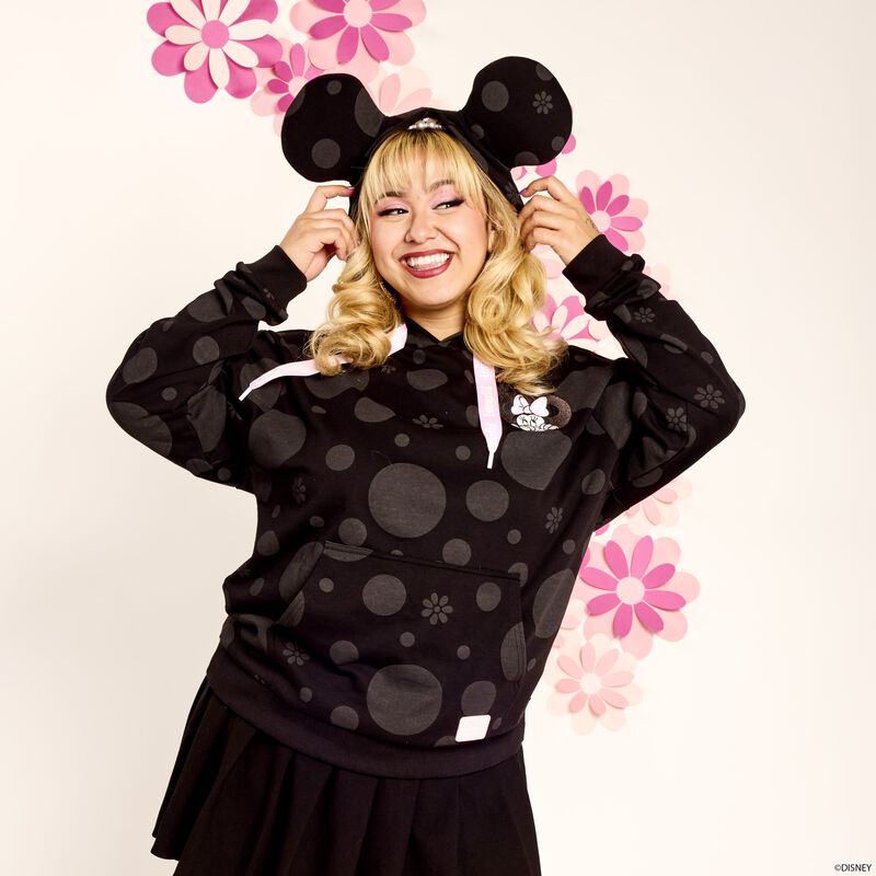 Loungefly x Minnie Rocks the Dots Florals Unisex Hoodie - GeekCore