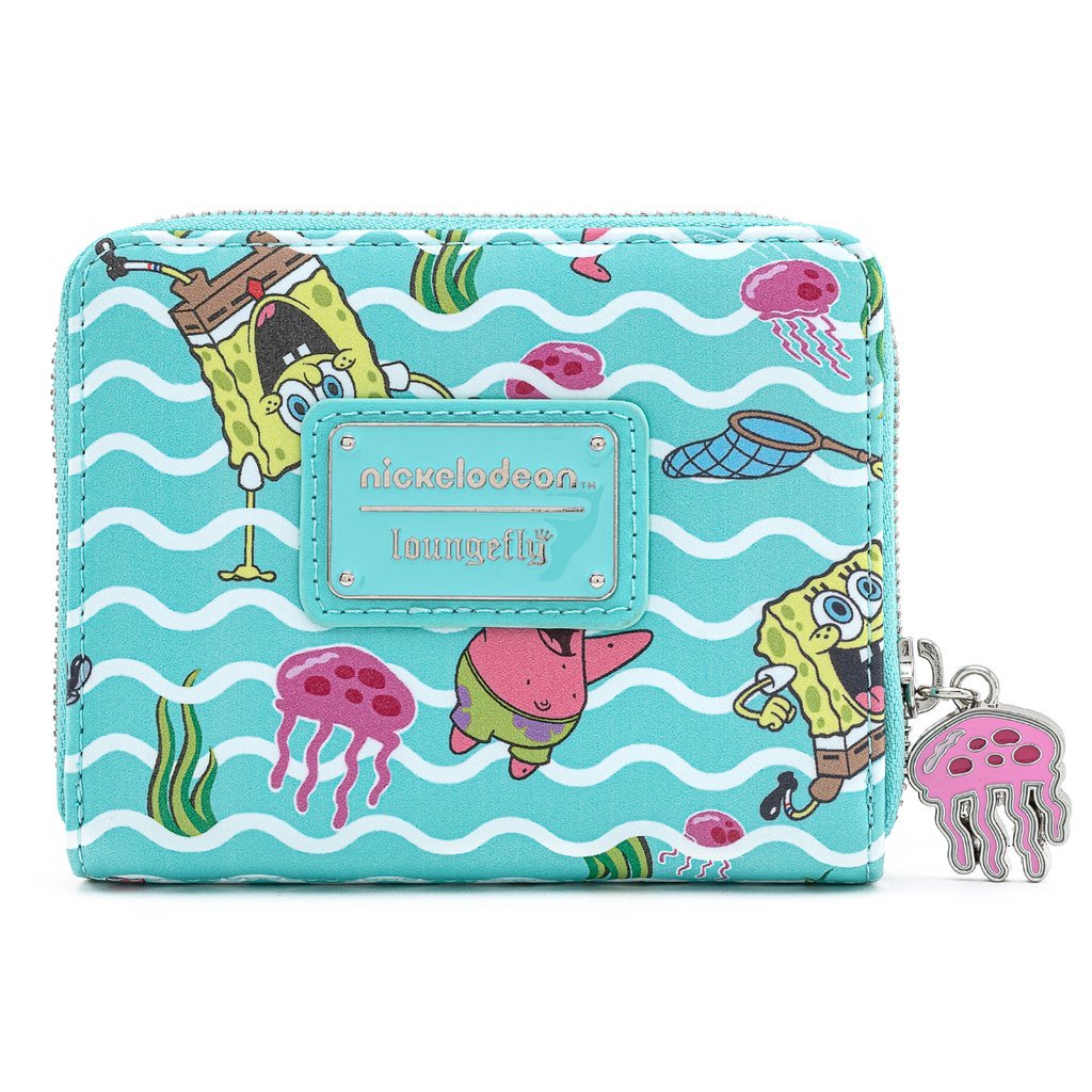 Loungefly X Nickelodeon Spongebob Jelly Fishing Zip Around Purse - GeekCore