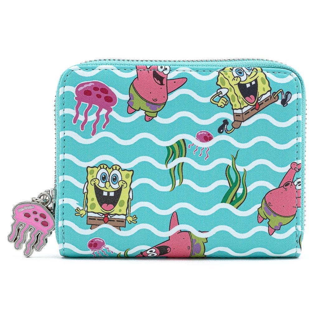 Loungefly X Nickelodeon Spongebob Jelly Fishing Zip Around Purse - GeekCore