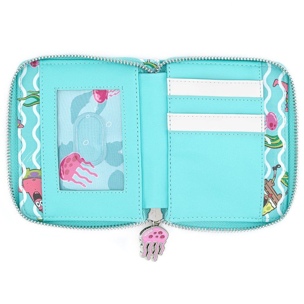 Loungefly X Nickelodeon Spongebob Jelly Fishing Zip Around Purse - GeekCore