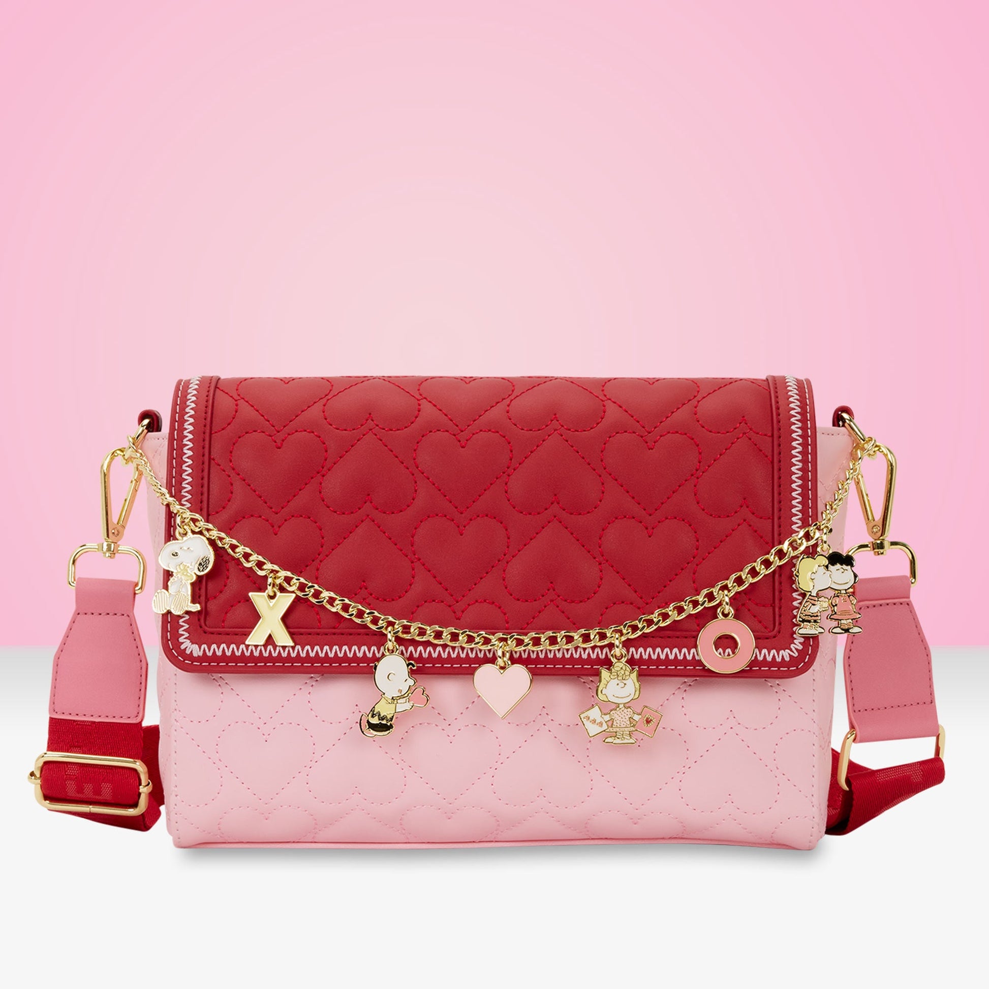 Loungefly x Peanuts XO Charm Crossbody Bag - GeekCore
