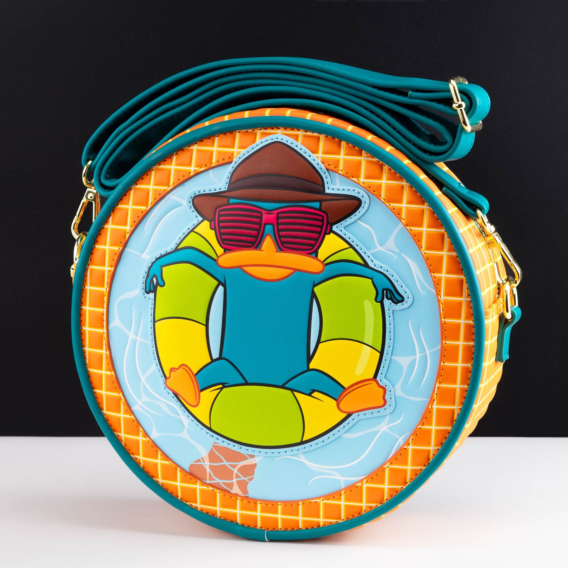 Loungefly x Phineas & Ferb Perry The Platypus Pool Crossbody Bag - GeekCore