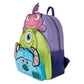 Loungefly x Pixar Monsters Inc. Mike, Sulley and Randall Triple Pocket Mini Backpack - GeekCore
