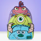 Loungefly x Pixar Monsters Inc. Mike, Sulley and Randall Triple Pocket Mini Backpack - GeekCore