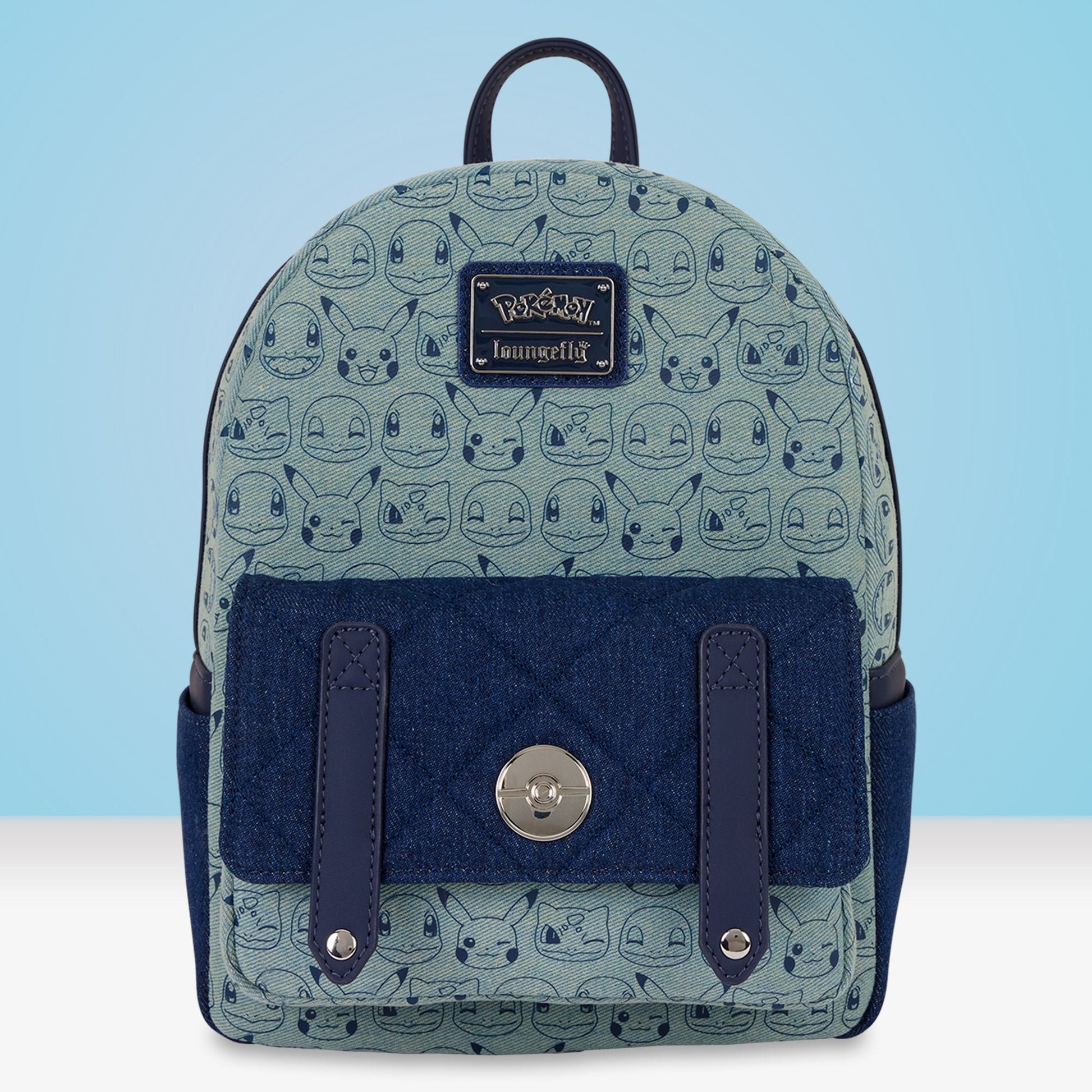 Loungefly x Pokémon Faux Denim Mini Backpack - GeekCore