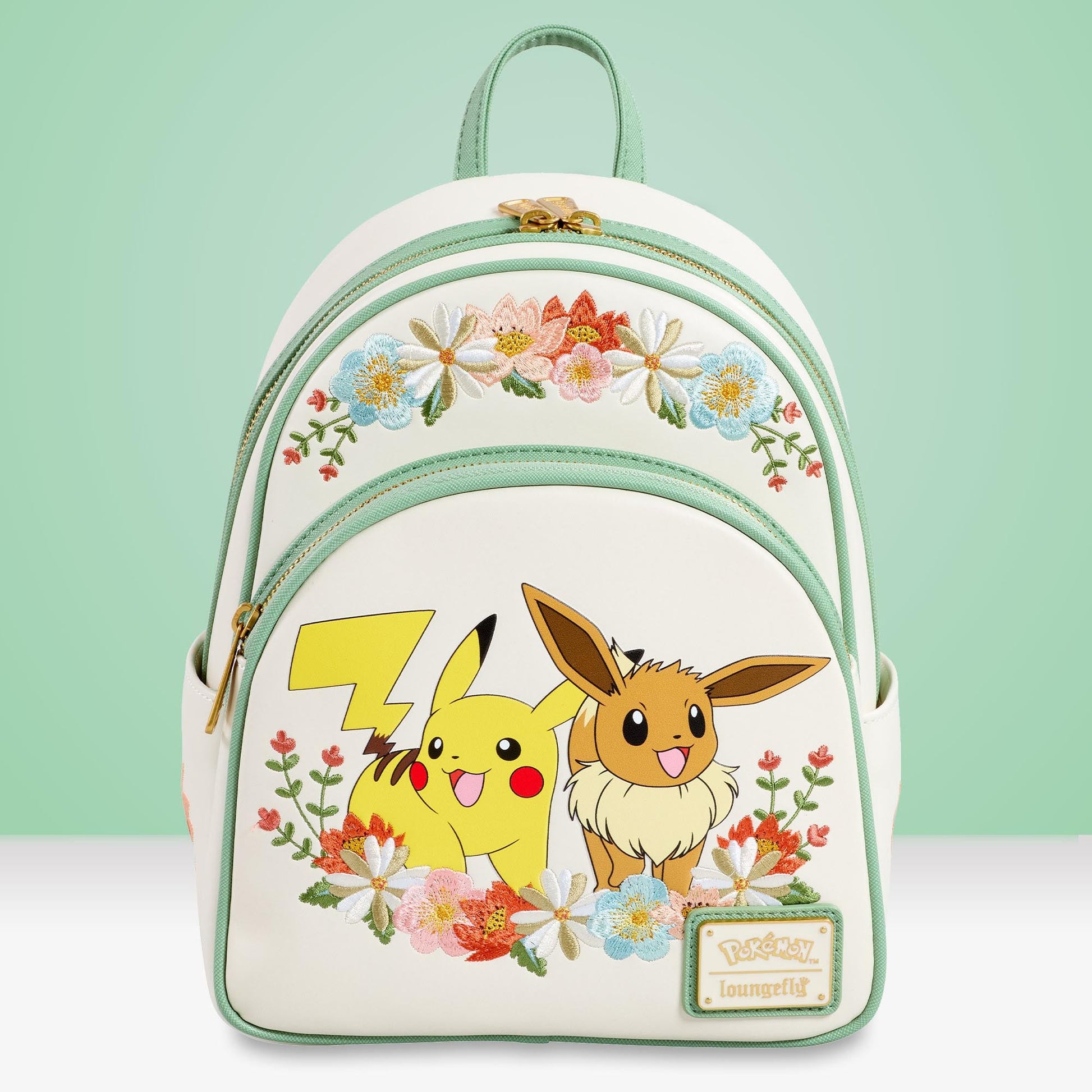 Loungefly x Pokemon Pikachu & Eevee Floral Mini Backpack – GeekCore