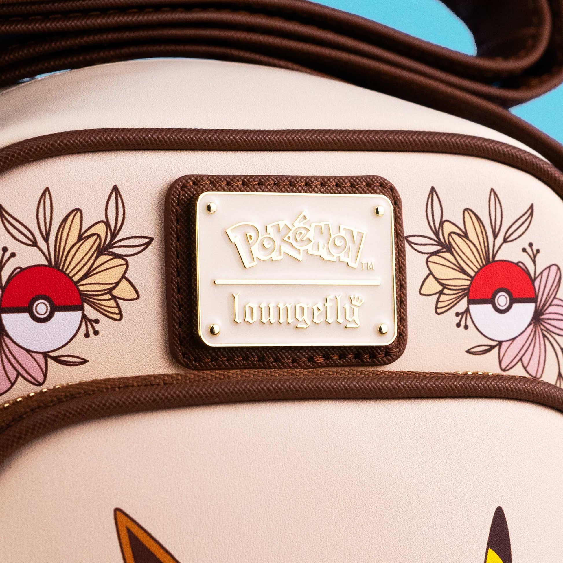 Loungefly x Pokemon Pikachu & Eevee Floral Pokeball Crossbody - GeekCore