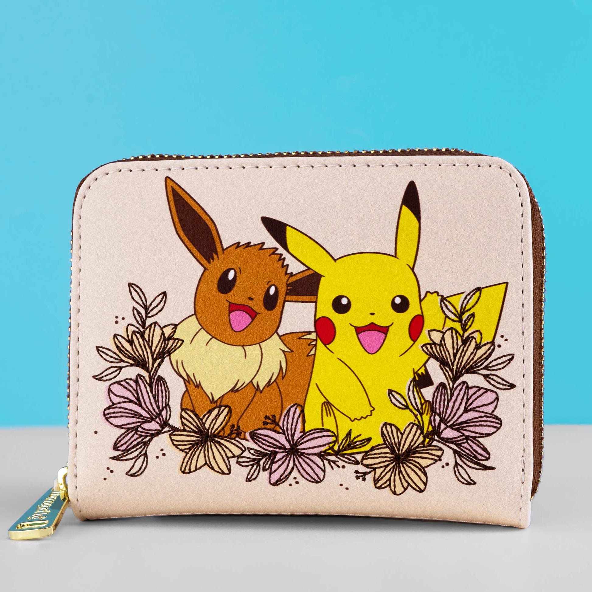 Loungefly x Pokemon Pikachu & Eevee Floral Pokeball Wallet - GeekCore
