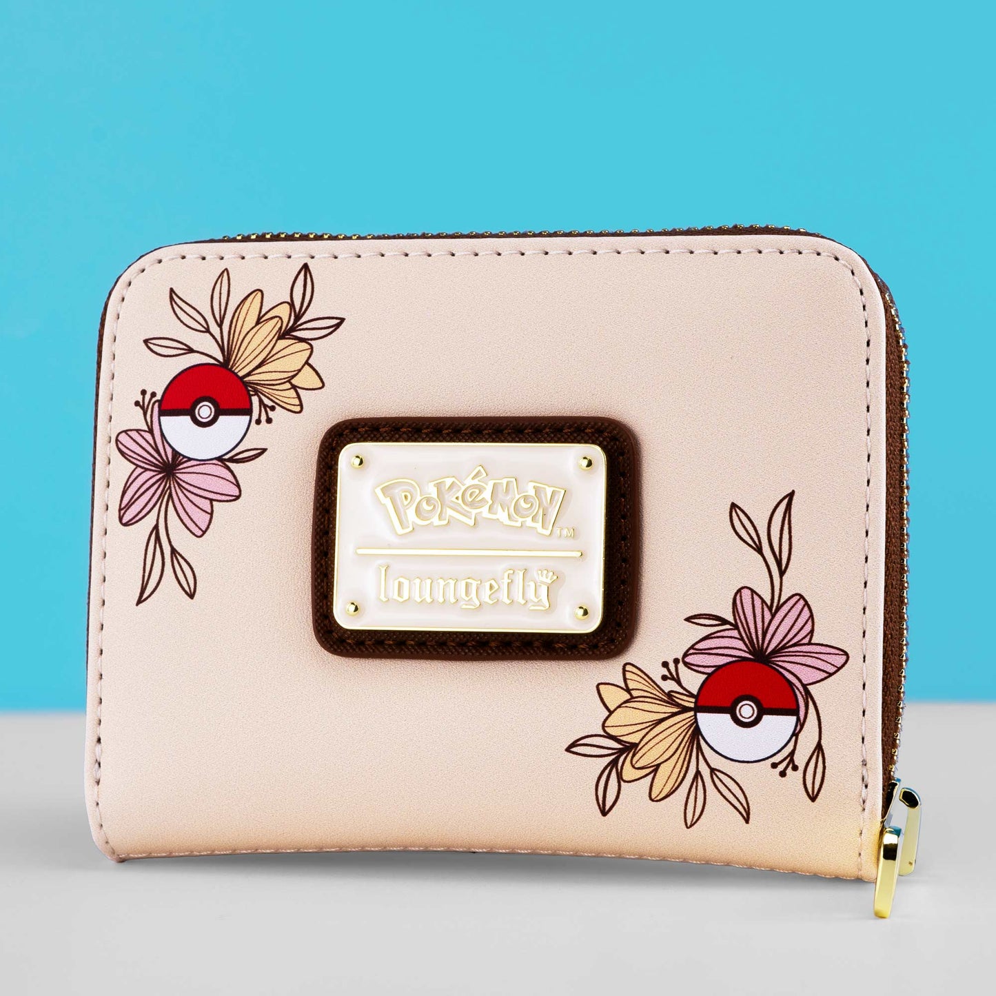 Loungefly x Pokemon Pikachu & Eevee Floral Pokeball Wallet - GeekCore