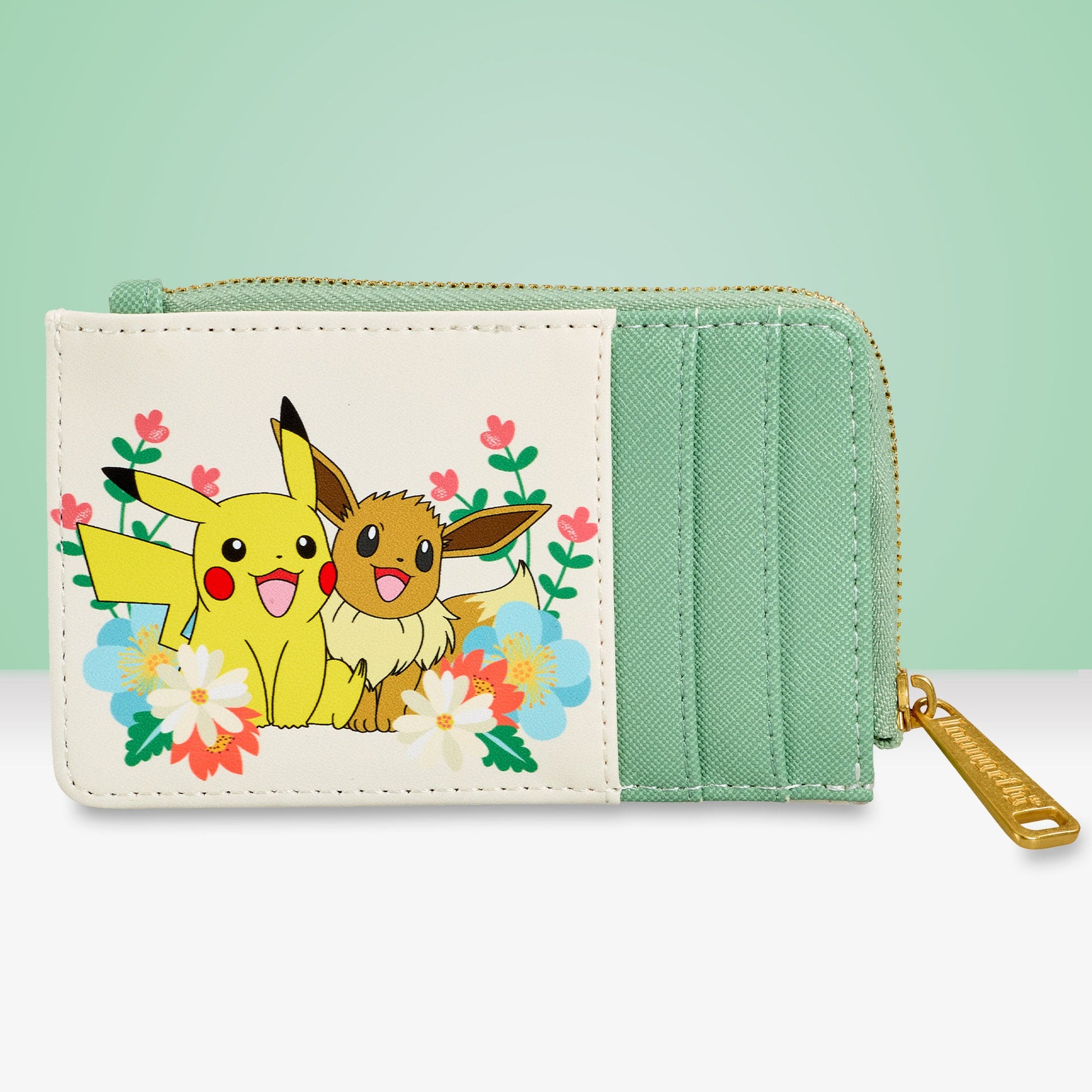 Loungefly x Pokemon Pikachu & Eevee Floral Wallet - GeekCore
