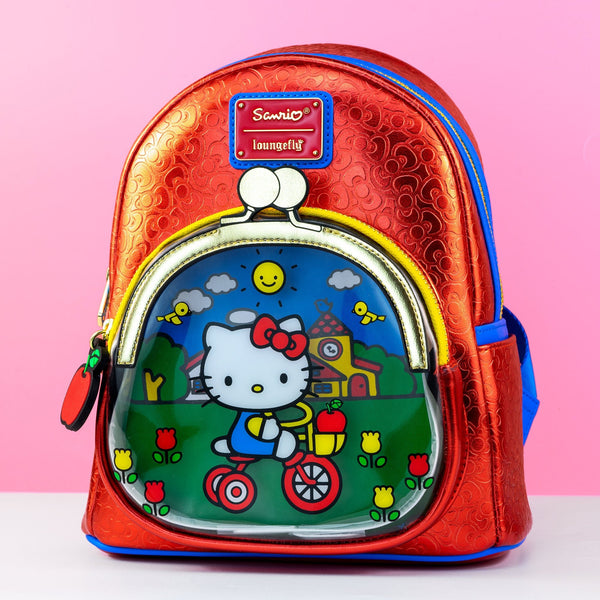 hello kitty loungefly backpack uk Loungefly x Sanrio Hello Kitty 50th Anniversary Coin Bag Mini Backpack – GeekCore