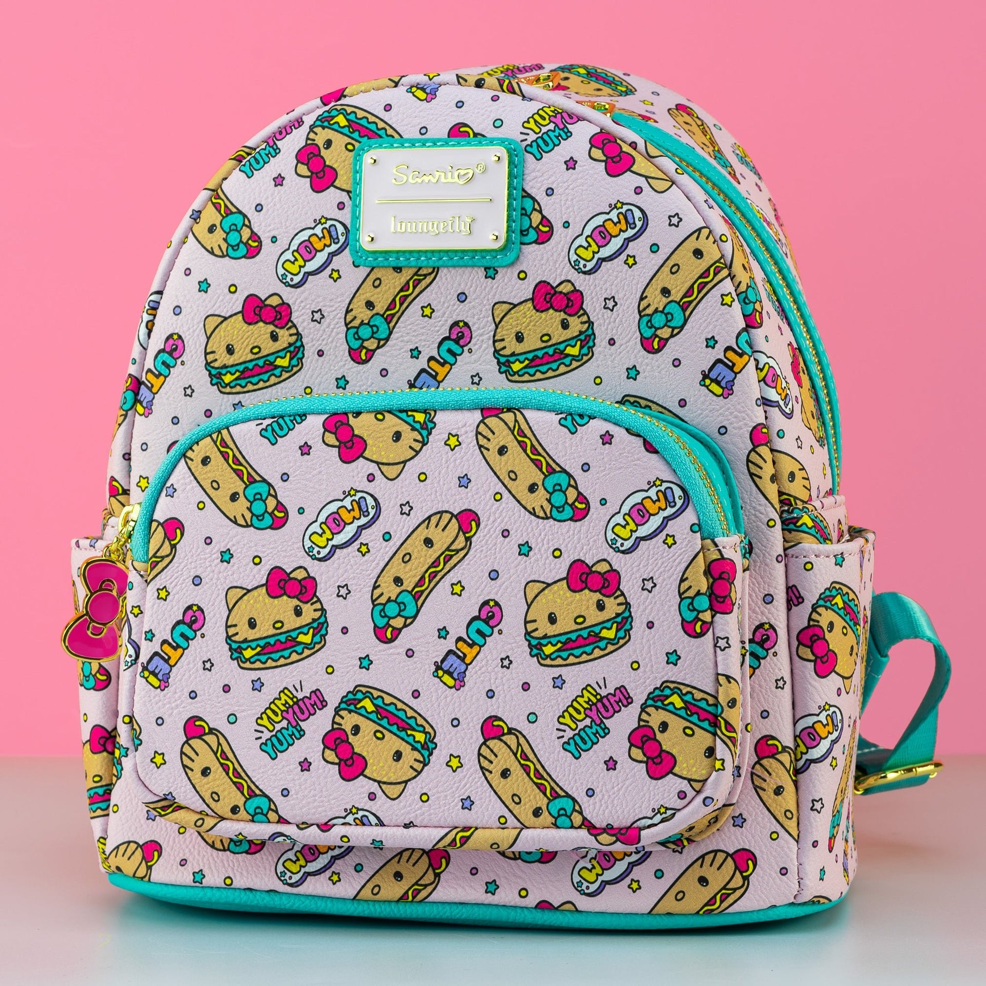 Loungefly x Sanrio Hello Kitty Burger and Hot Dog Print Mini Backpack – GeekCore