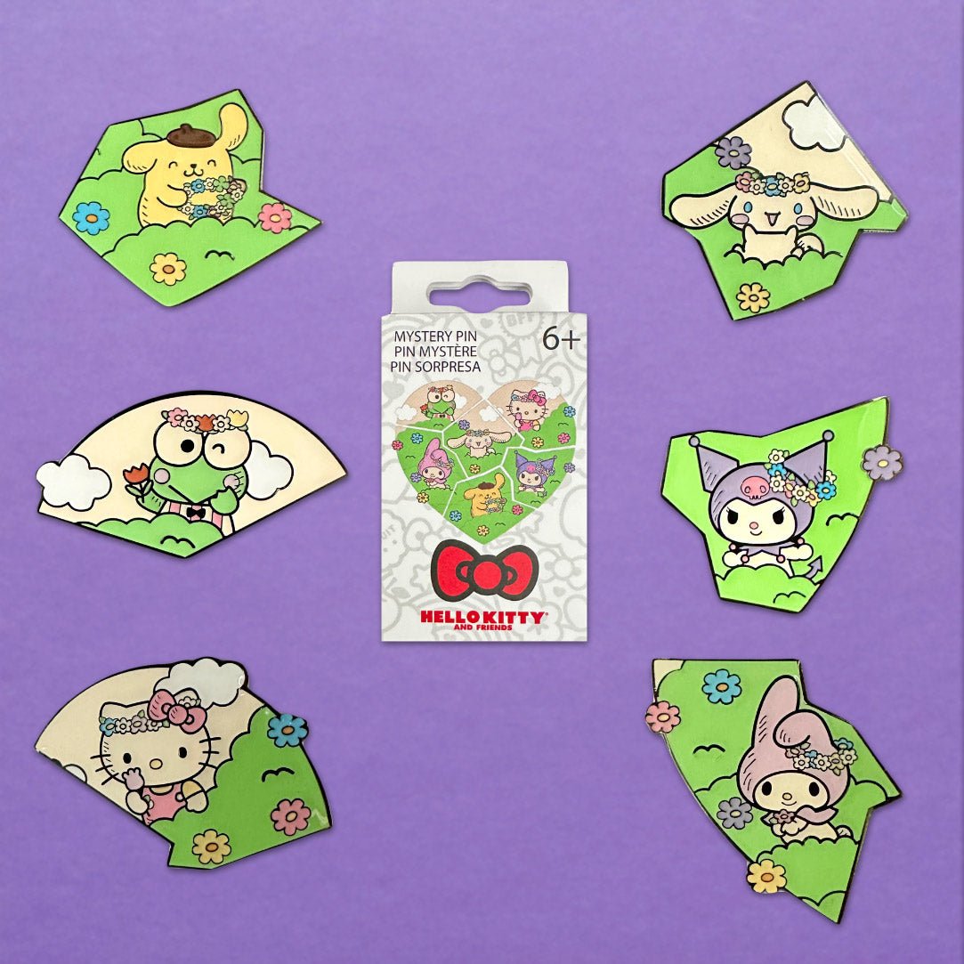Loungefly x Sanrio Hello Kitty Flower Crown Heart Puzzle Blind Box Mystery Pin - GeekCore