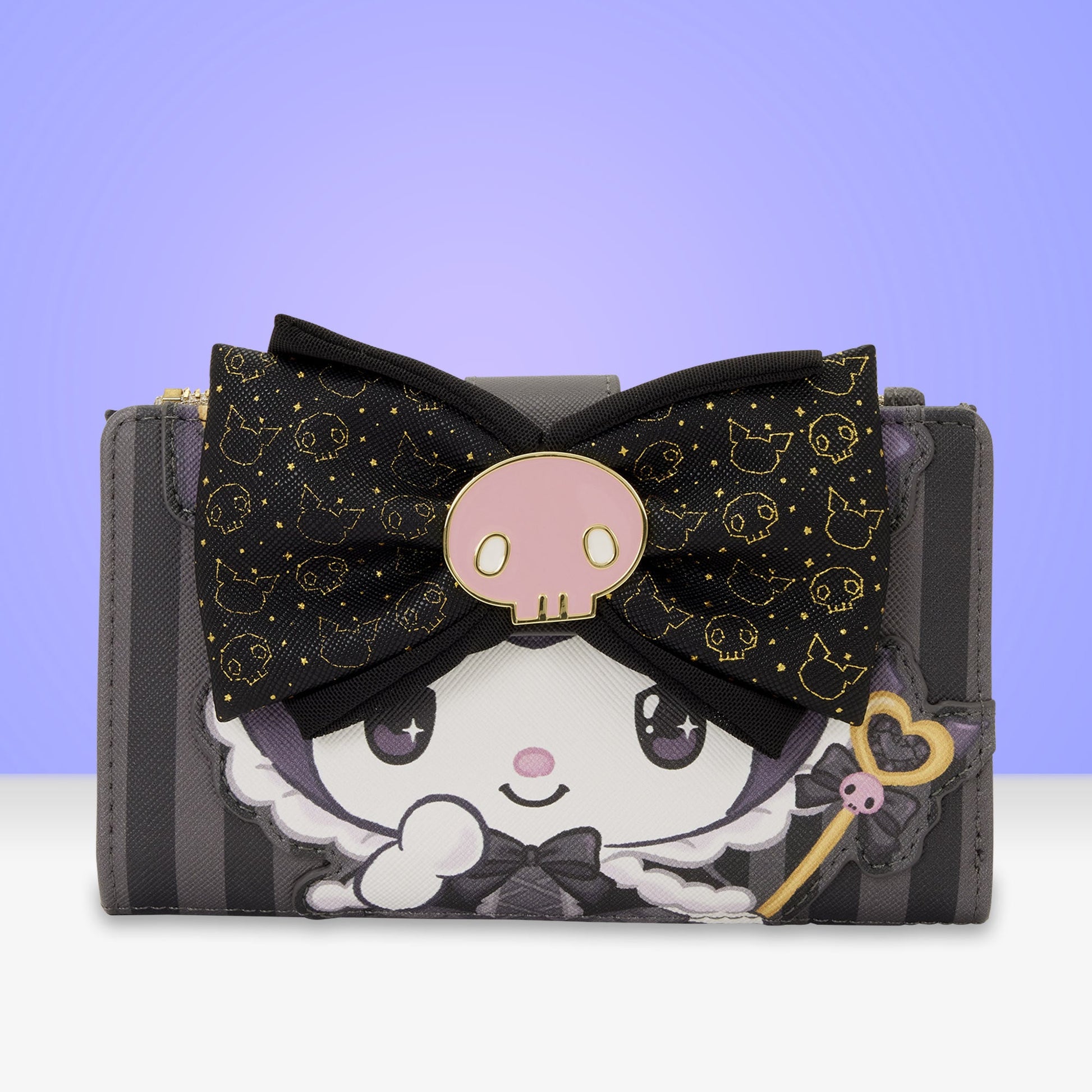 Loungefly x Sanrio Kuromi 20th Anniversary Bi - Fold Wallet - GeekCore