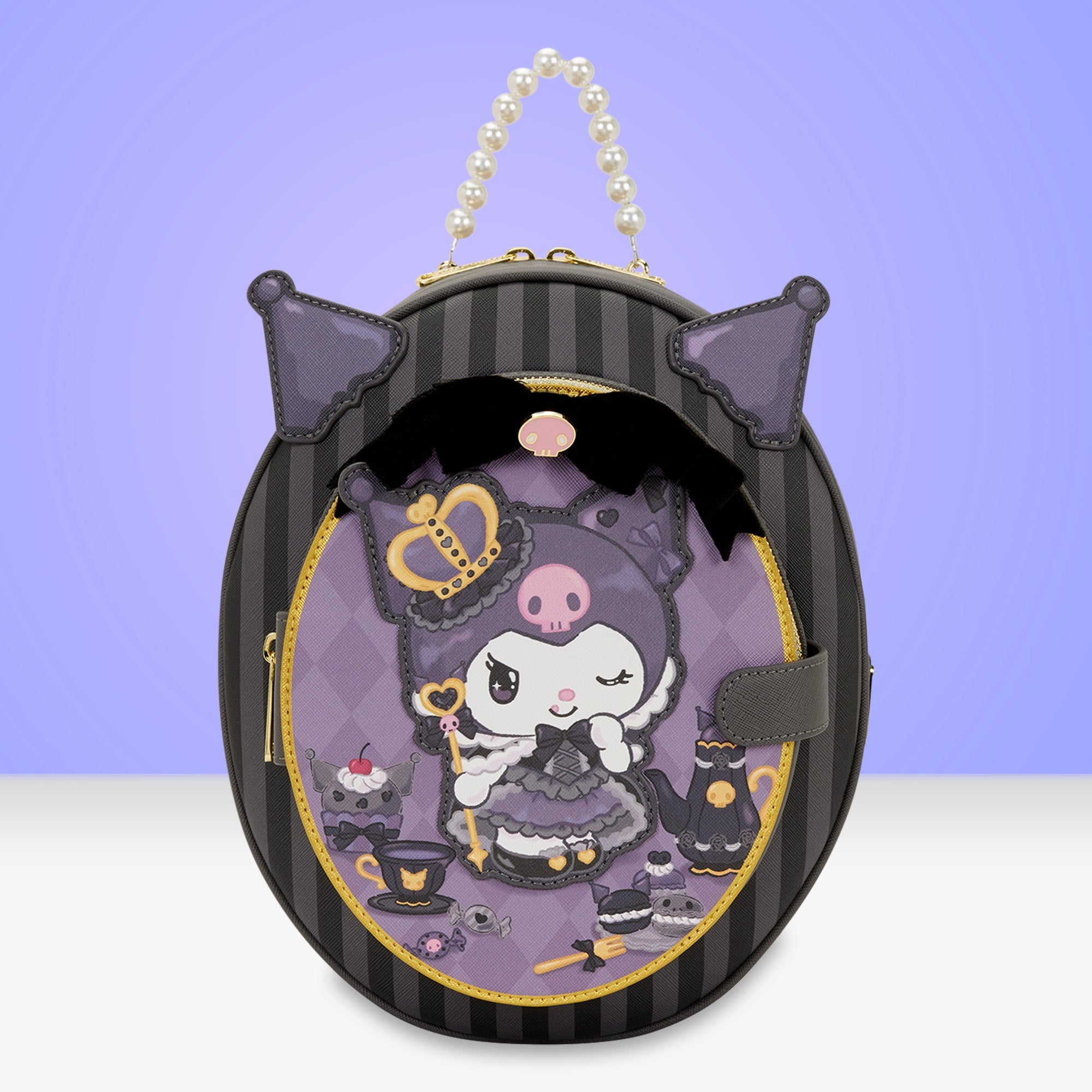 Loungefly x Sanrio Kuromi 20th Anniversary Cameo Mini Backpack - GeekCore