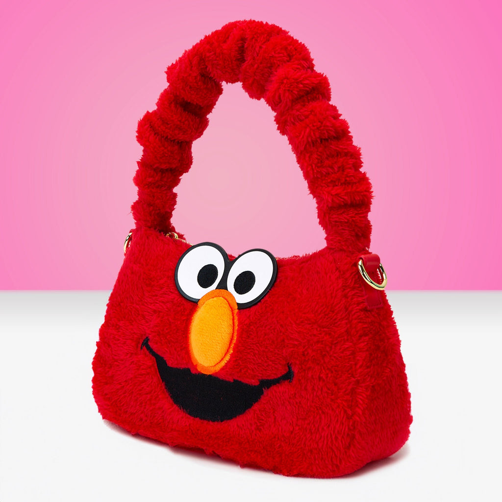 Loungefly x Sesame Street Elmo Plush Crossbody Bag - GeekCore