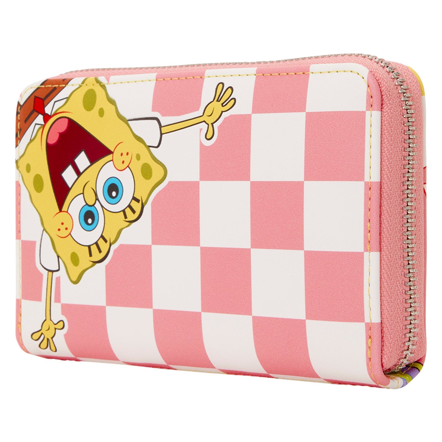 Loungefly x Spongebob Squarepants & Patrick Star Checkered Zip Around Wallet - GeekCore