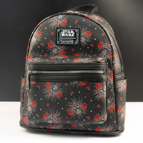 Loungefly Black Star Wars Sugar Skull Darth Vader & Stormtrooper Backpack Loungefly STAR WARS Day Of The Dead Stormtrooper Black  main image 2