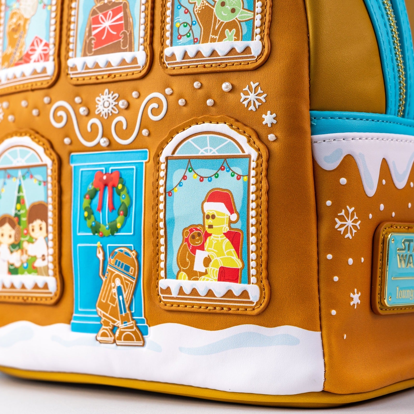 gingerbread mini backpack Loungefly x Star Wars Festive Gingerbread House Mini Backpack – GeekCore