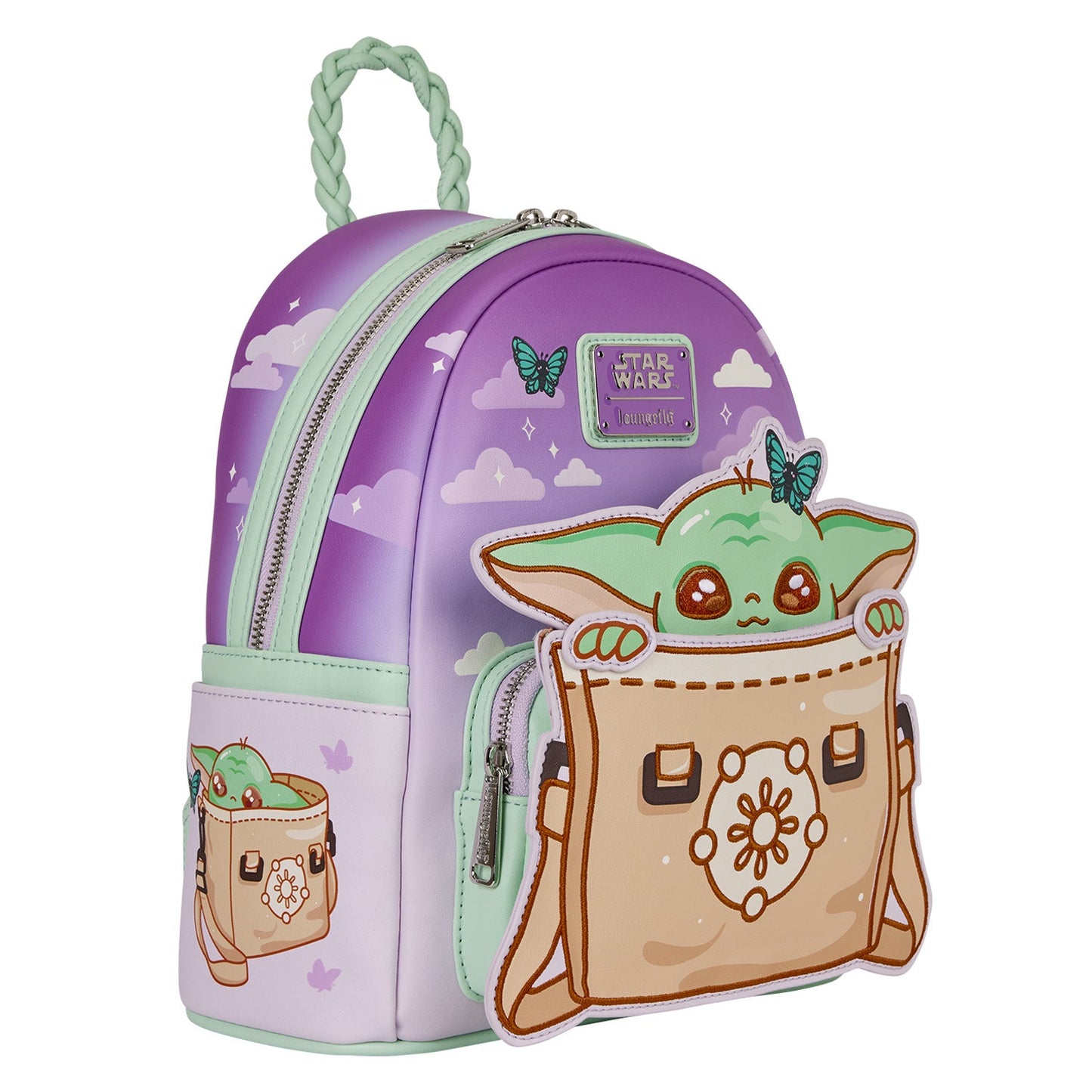 Loungefly x Star Wars Grogu Peek - a - Boo Mini Backpack - GeekCore