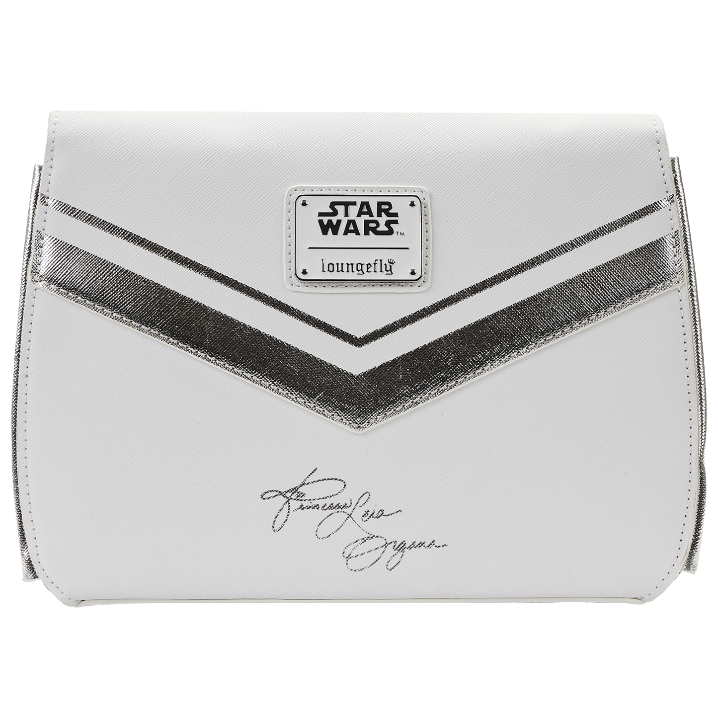 Loungefly x Star Wars Princess Leia White Cosplay Chain Strap Crossbody Bag - GeekCore