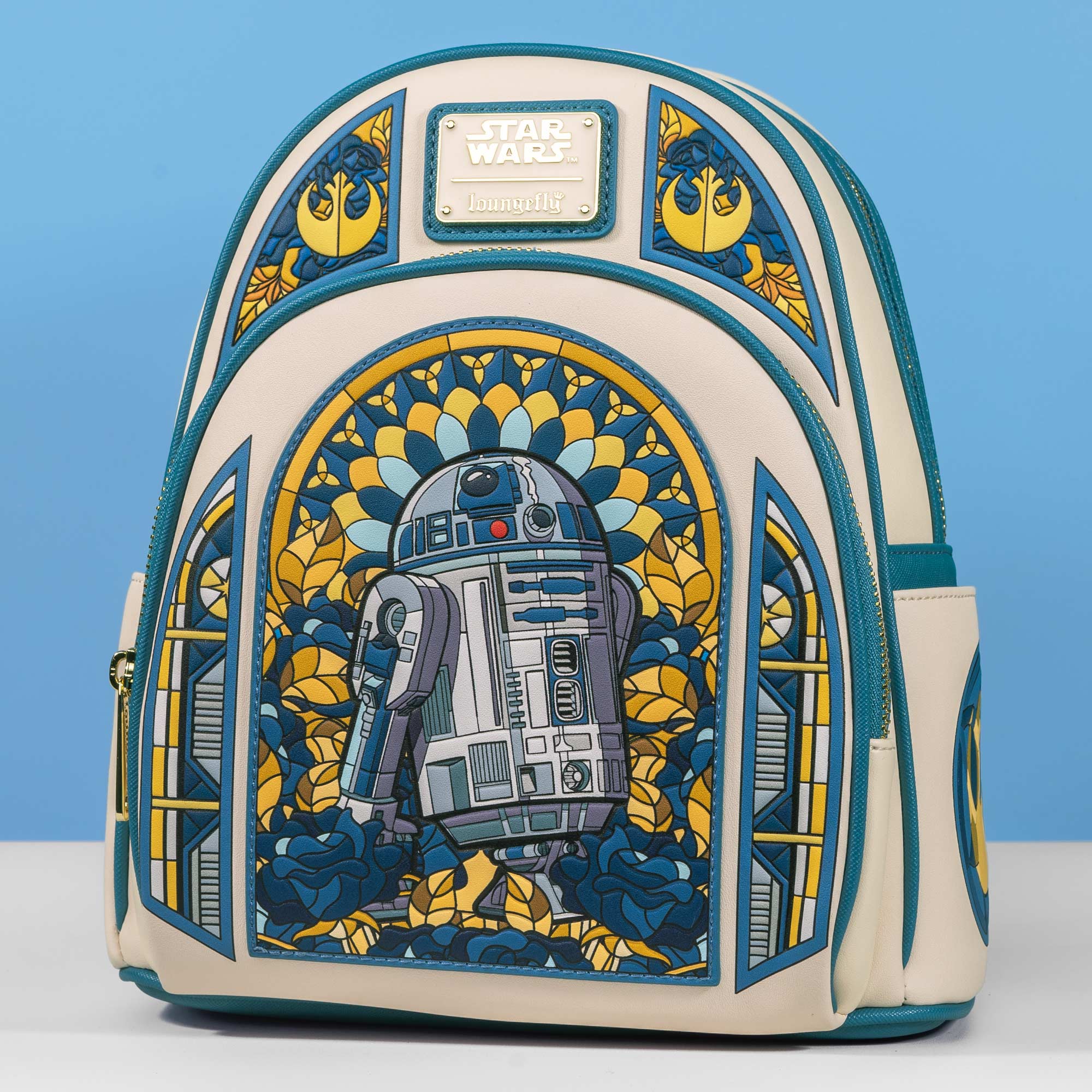 Loungefly x Star Wars R2 - D2 Stained Glass Portrait Mini Backpack - GeekCore