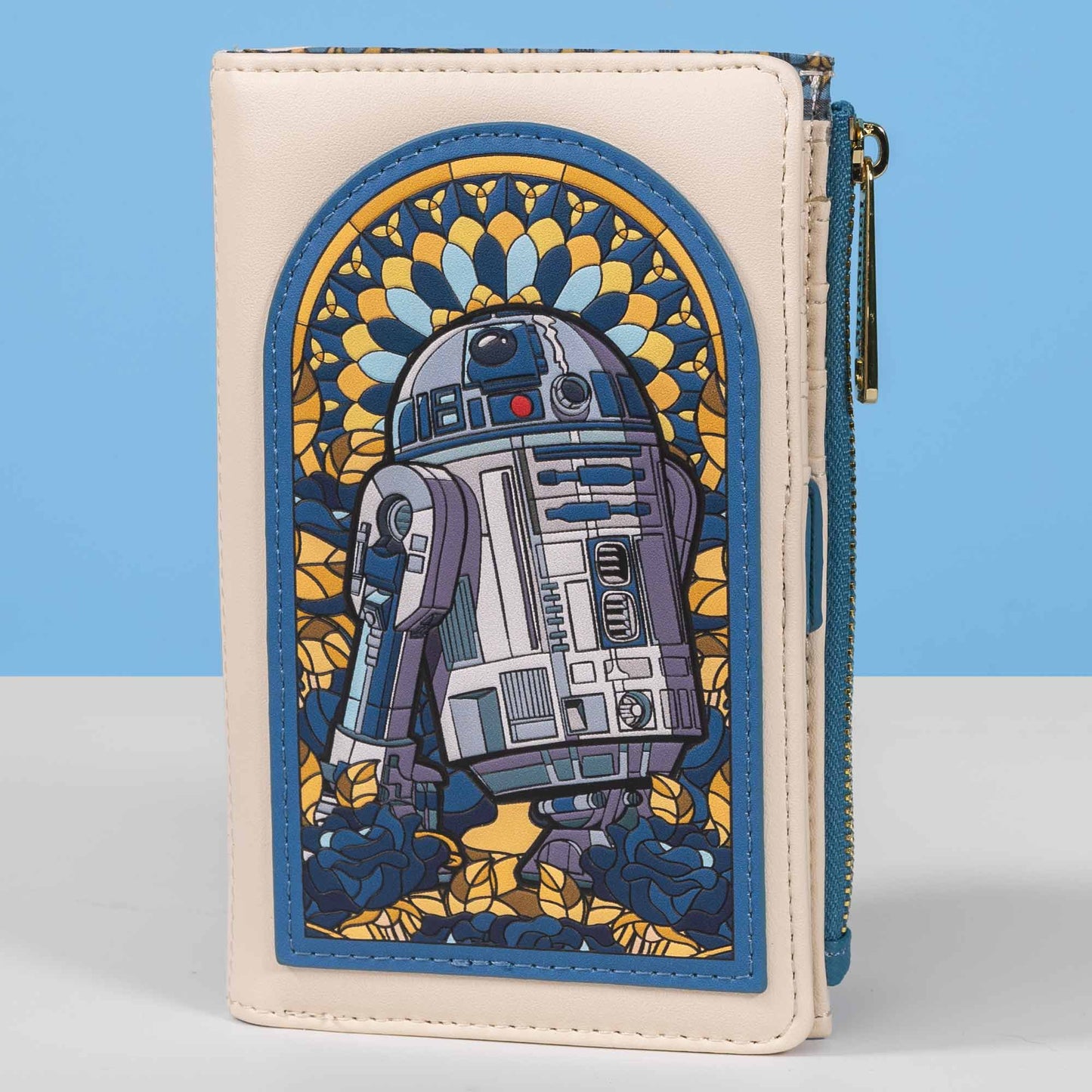 Loungefly x Star Wars R2 - D2 Stained Glass Portrait Wallet - GeekCore