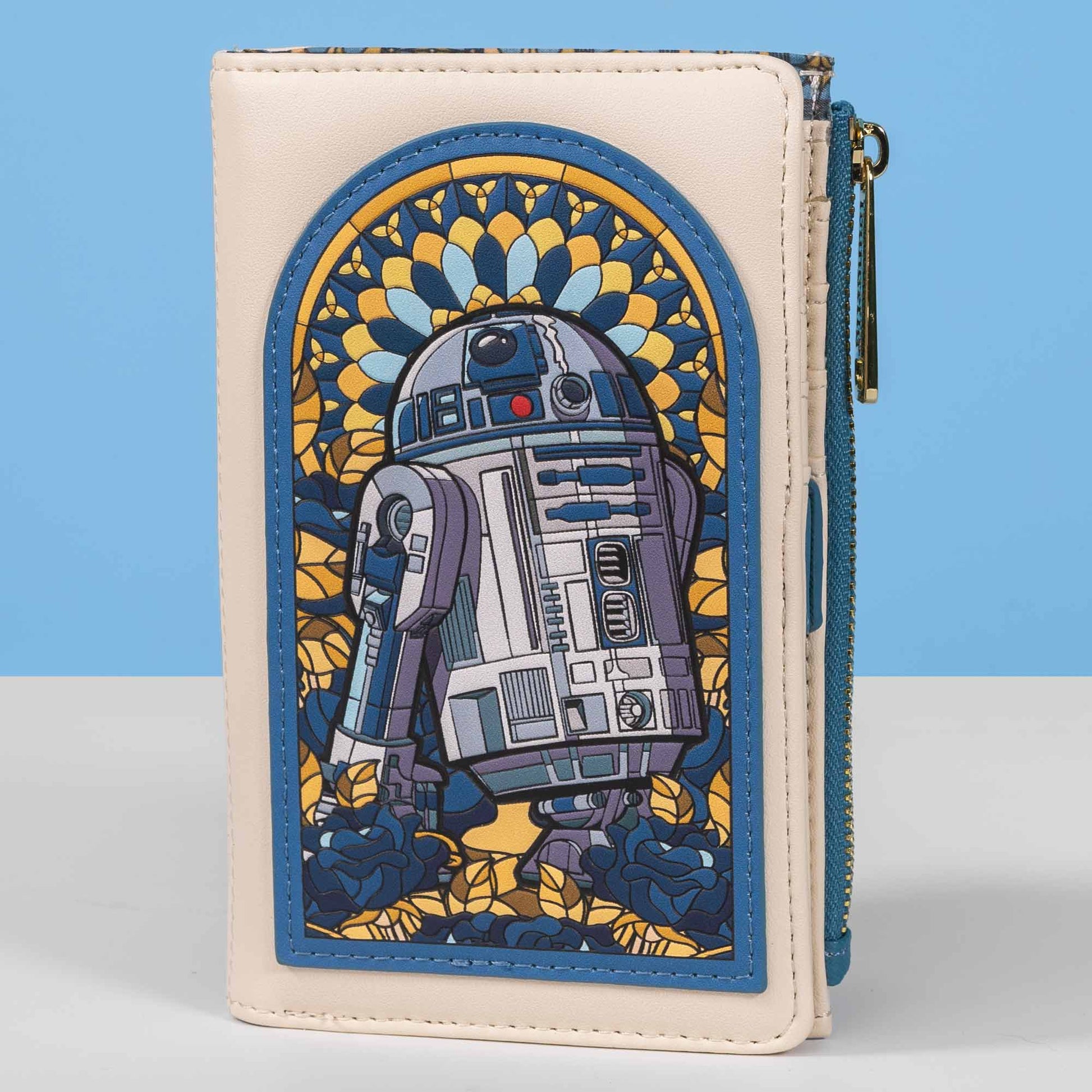 Loungefly x Star Wars R2 - D2 Stained Glass Portrait Wallet - GeekCore