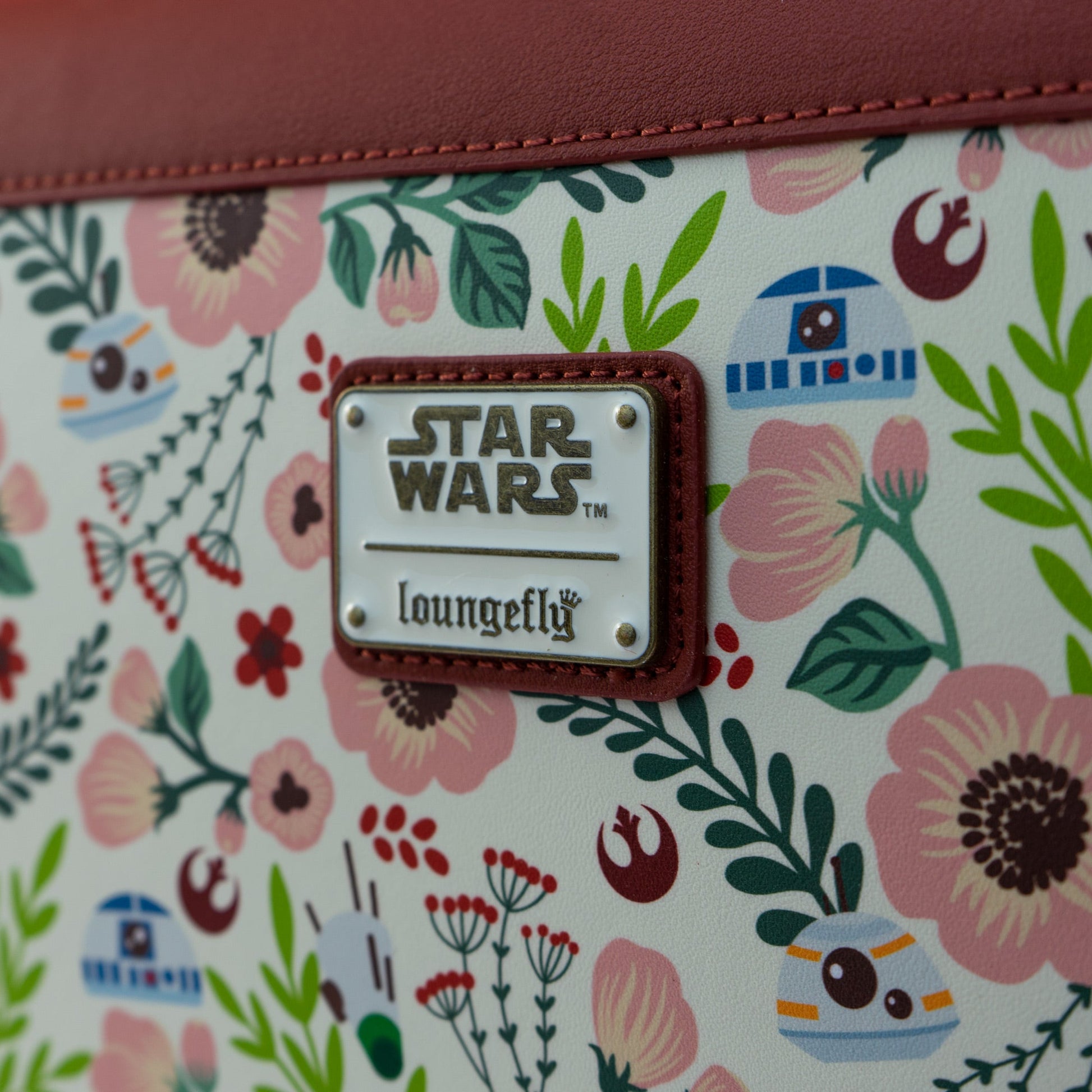 Loungefly x Star Wars Rebel Droids Floral Print Crossbody Bag - GeekCore