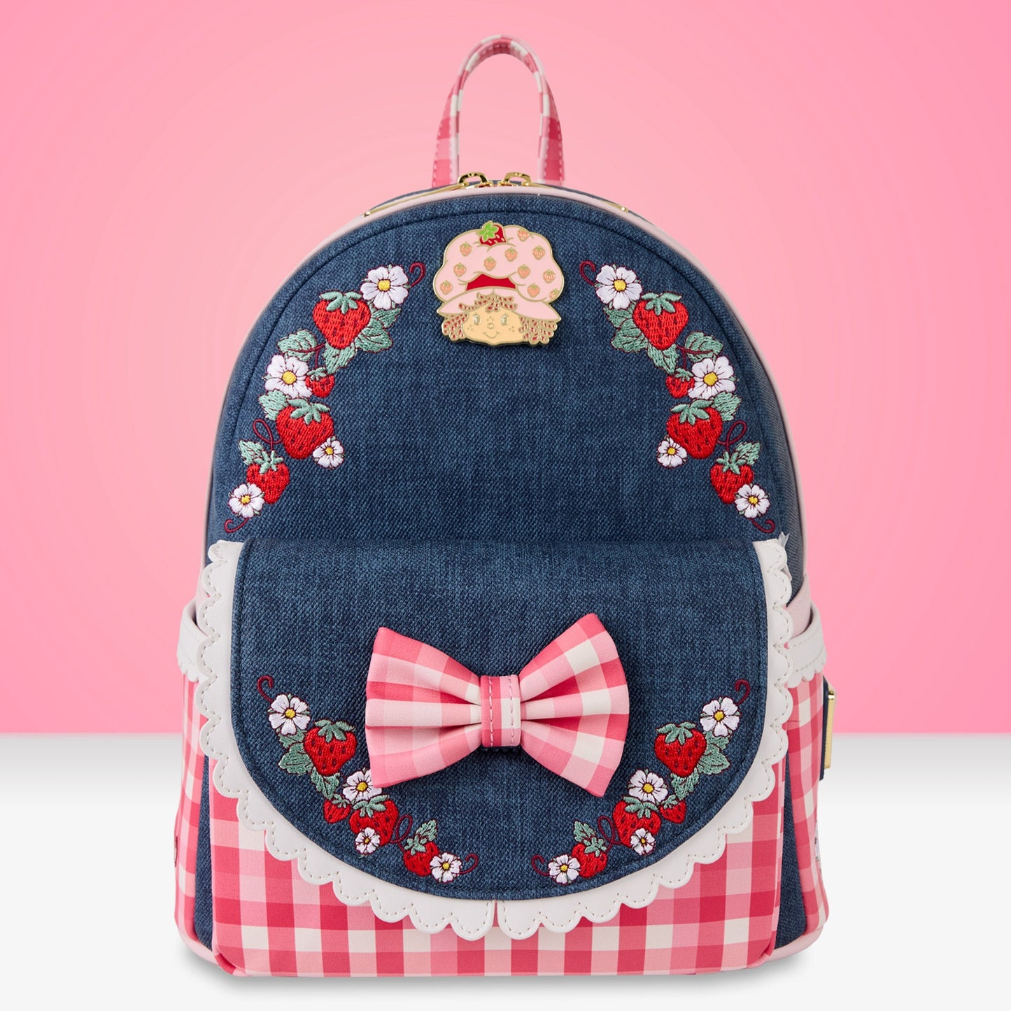 Loungefly x Strawberry Shortcake Faux Denim Mini Backpack - GeekCore
