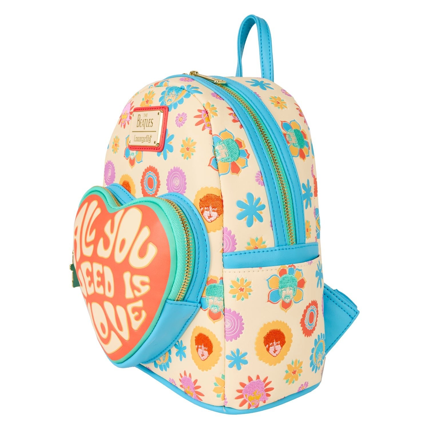 beatles mini backpack Loungefly The Magical Mystery Tour Bus Lenticular Introducing the Beatles Sgt Peppers Small Rucksack The Beatles All You Need
