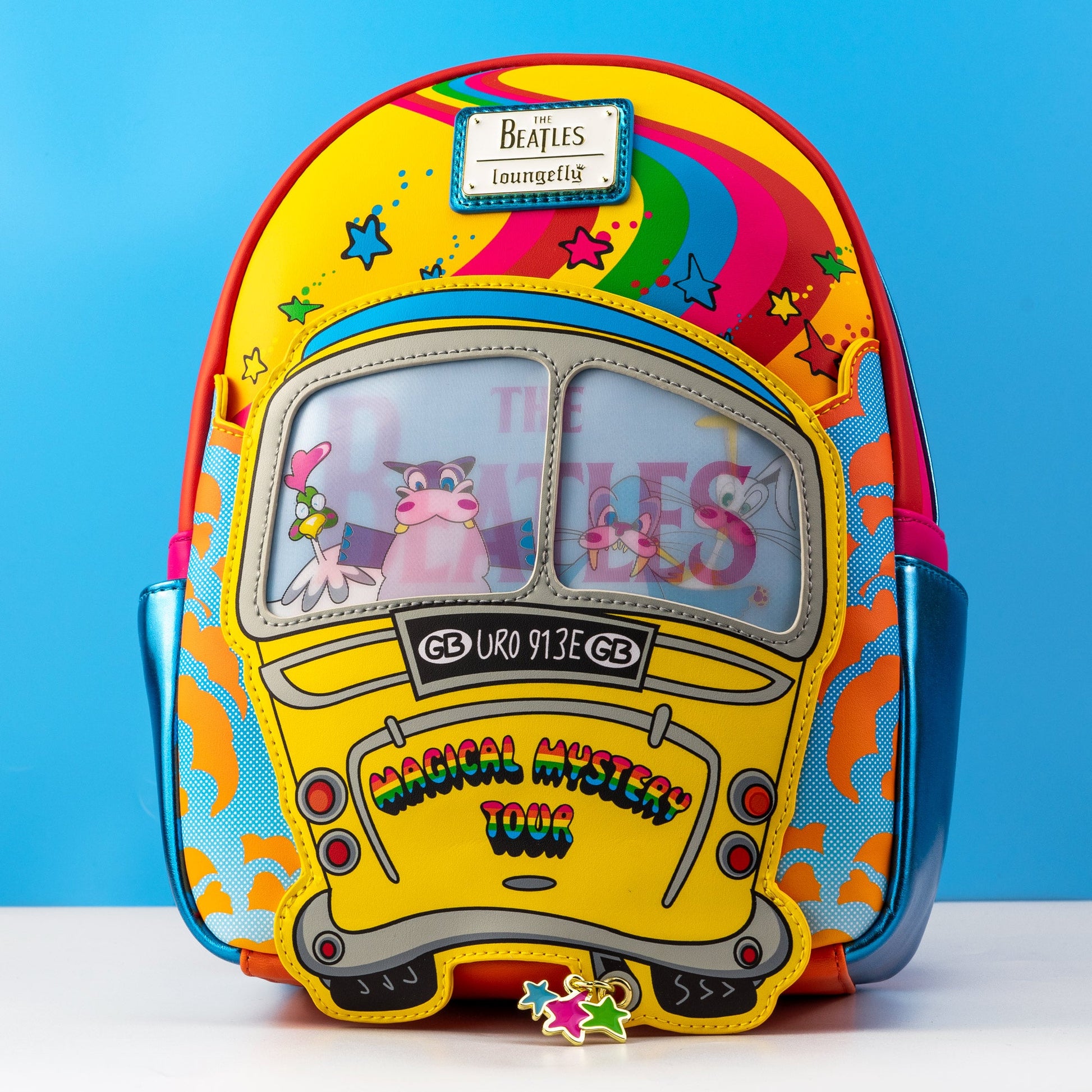 beatles mini backpack Loungefly x The Beatles Magical Mystery Tour Bus Mini Backpack – GeekCore