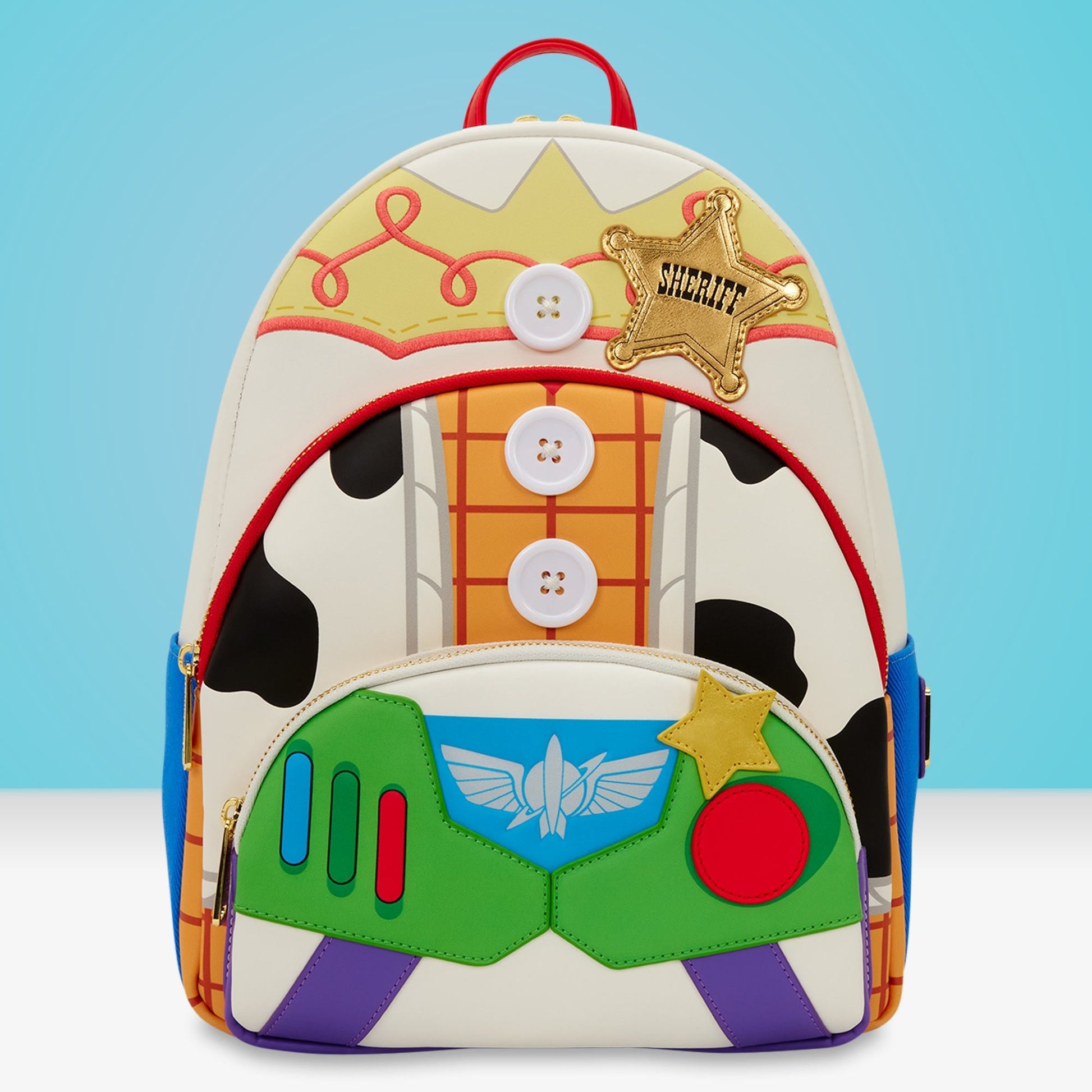 Loungefly x Toy Story 5 Triple Pocket Mid - Size Backpack - GeekCore