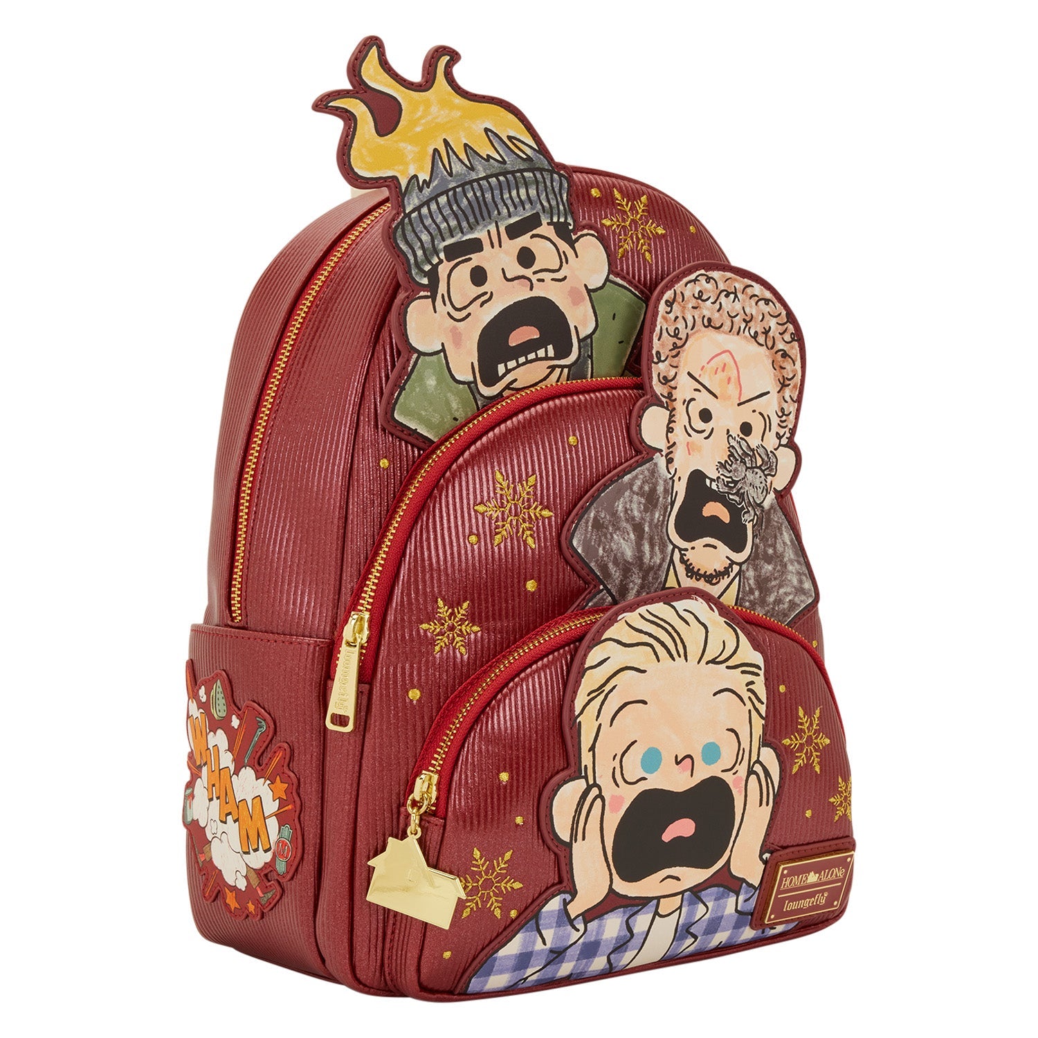 Loungefly x Twentieth Century Studios Home Alone Triple Pocket Mid - Size Backpack - GeekCore