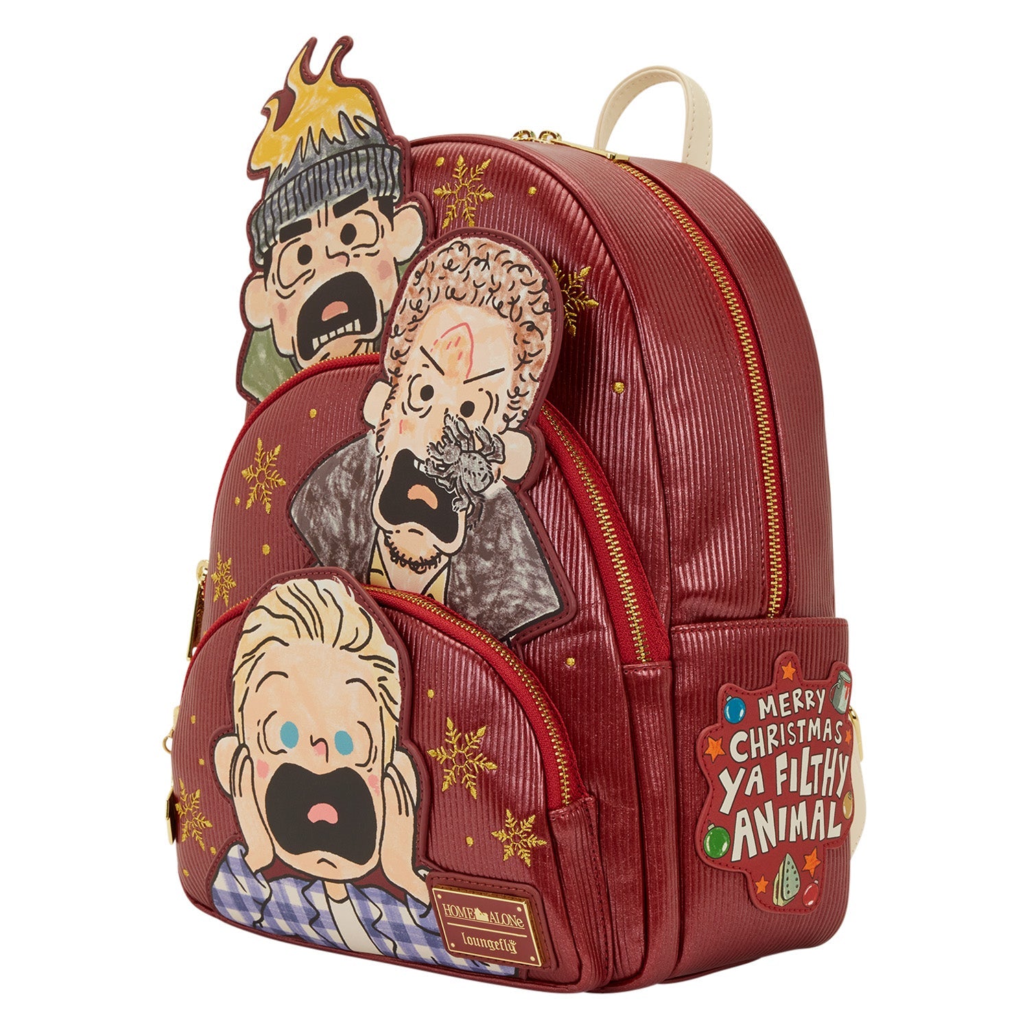 Loungefly x Twentieth Century Studios Home Alone Triple Pocket Mid - Size Backpack - GeekCore