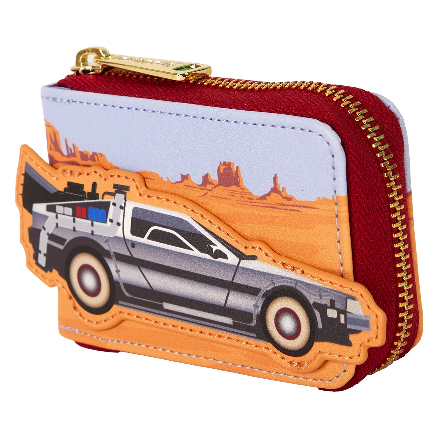 Loungefly x Universal Back to the Future 40th Anniversary DeLorean Accordion Wallet - GeekCore