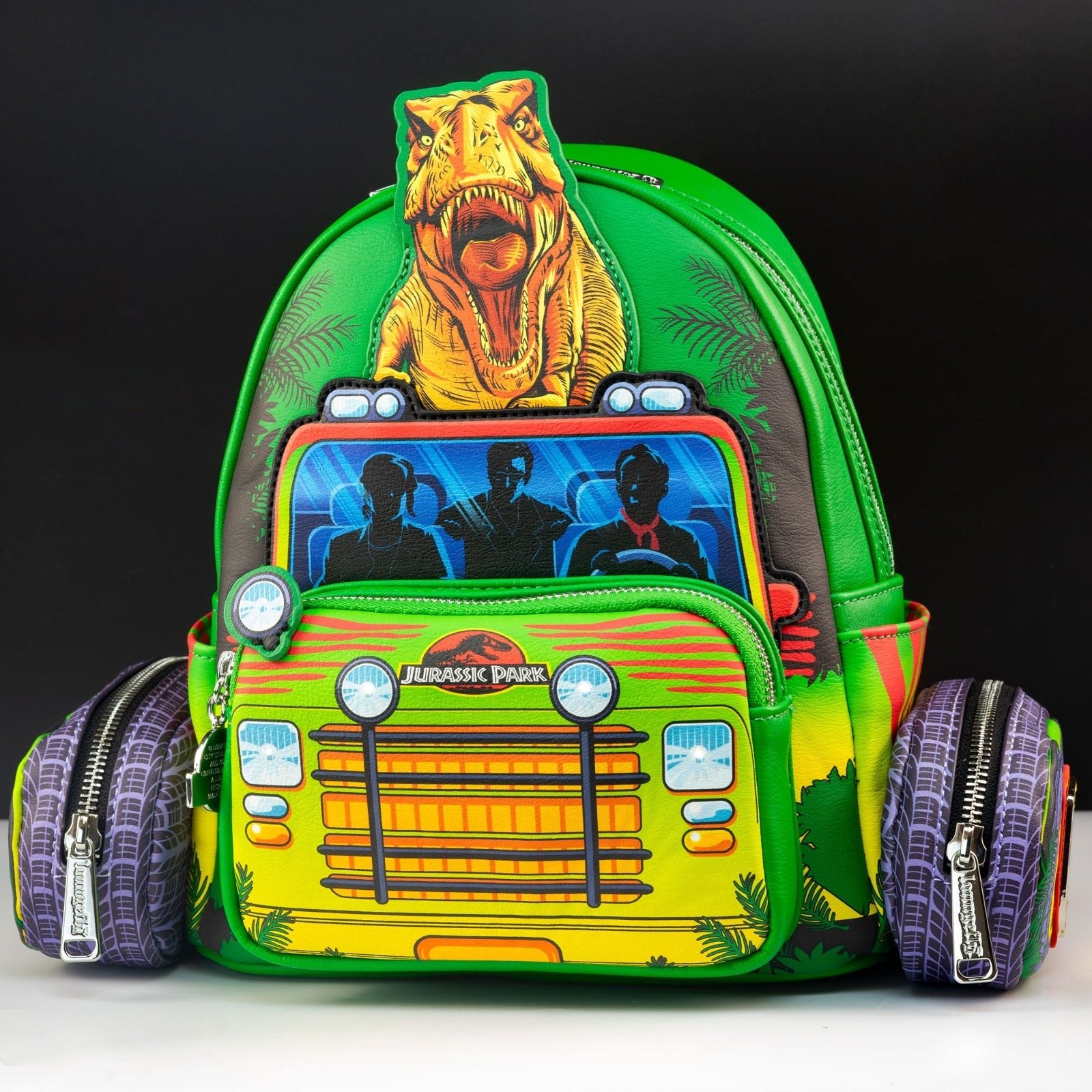 jurassic park mini backpack loungefly Loungefly x Universal Jurassic Park T-Rex Vehicle Escape Light Up Mini – GeekCore