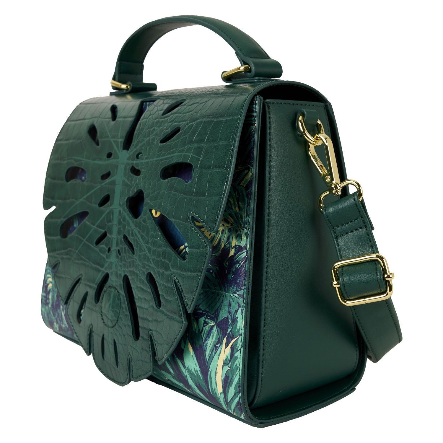Loungefly x Universal Jurassic World Leaf Flap Crossbody Bag - GeekCore