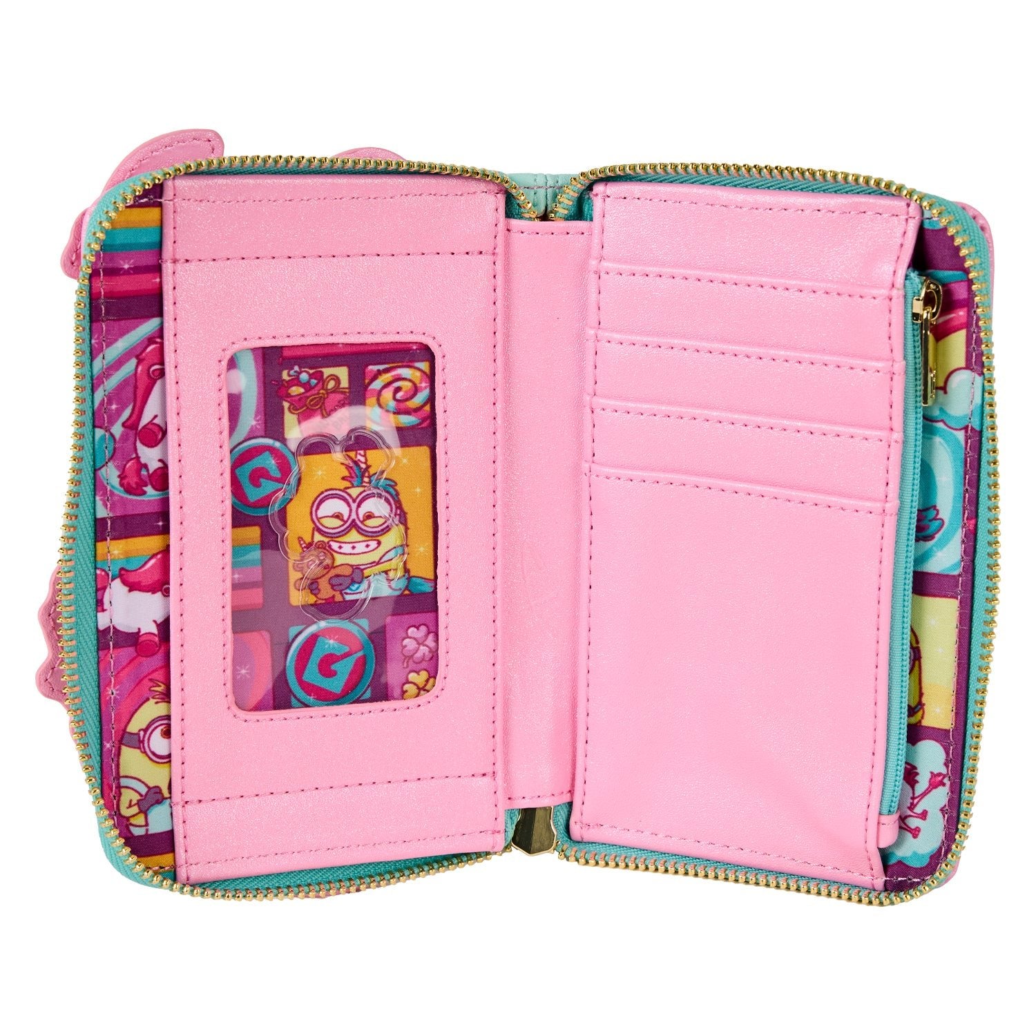 Loungefly x Universal Minions Fluffy The Unicorn Zip Around Wallet - GeekCore