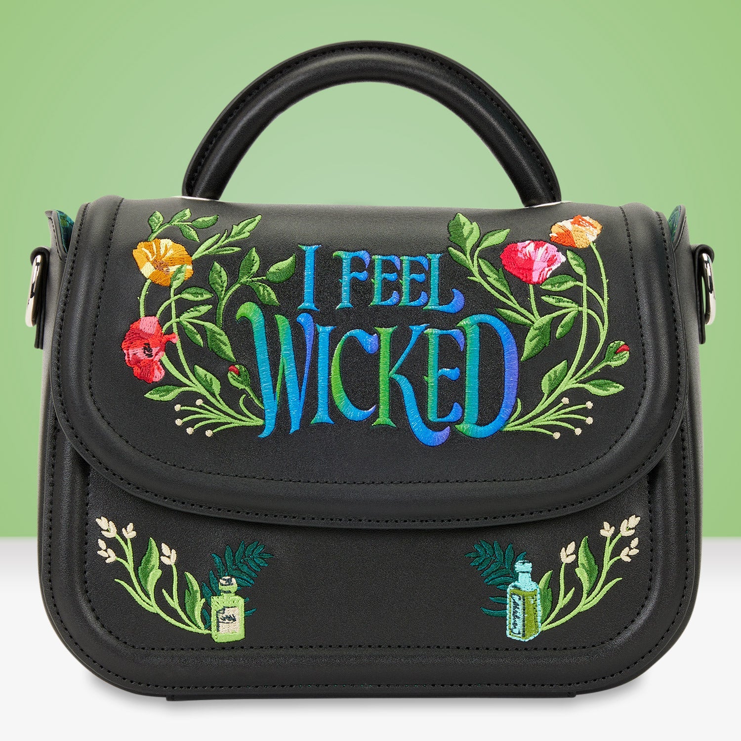 Loungefly x Universal Wicked: Part Two Floral Crossbody Bag - GeekCore