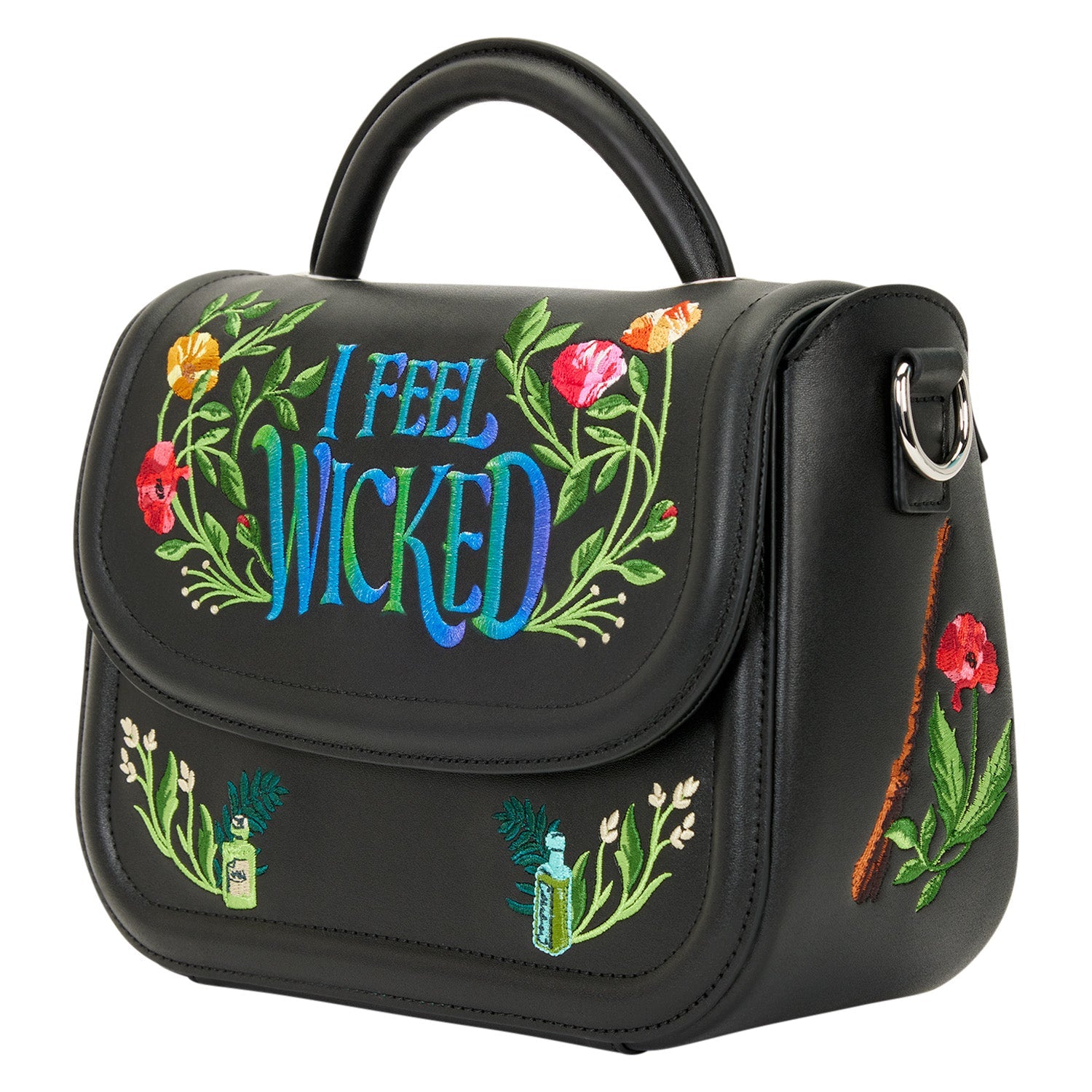Loungefly x Universal Wicked: Part Two Floral Crossbody Bag - GeekCore
